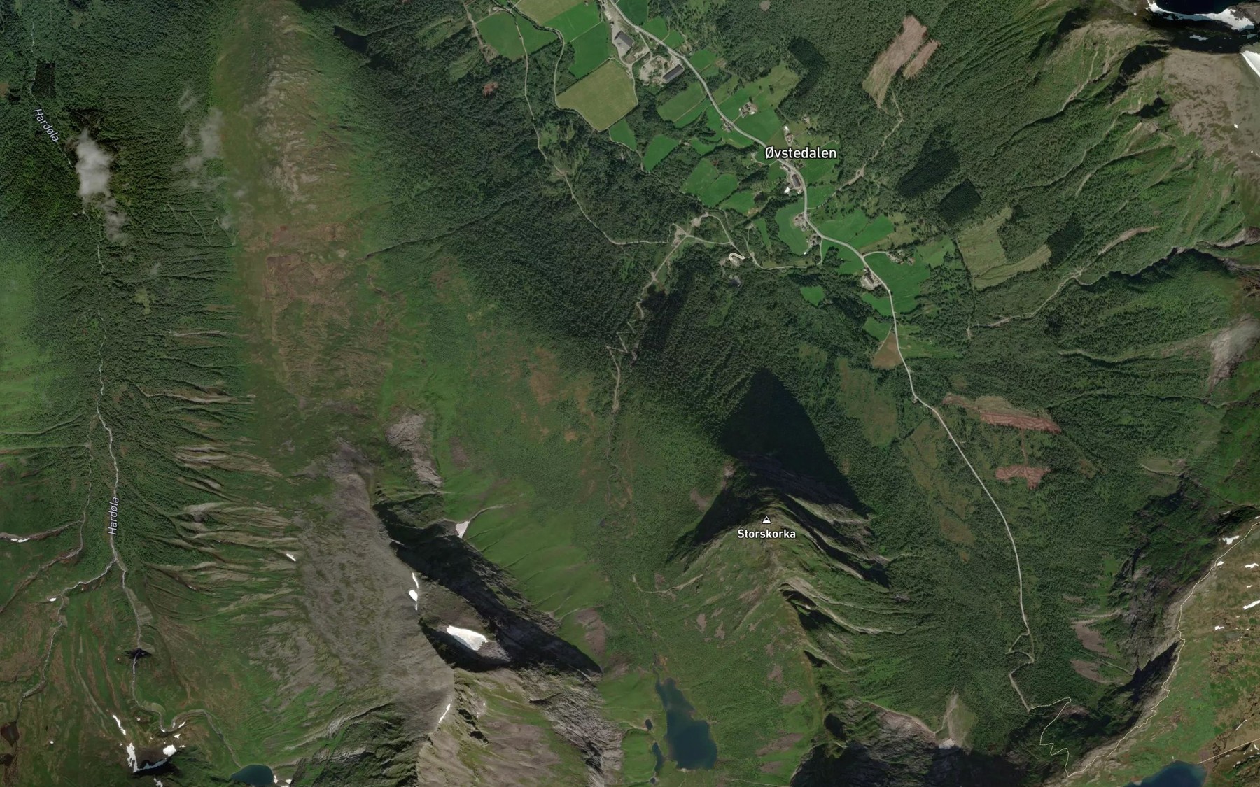 Satellite map of the Fossaa