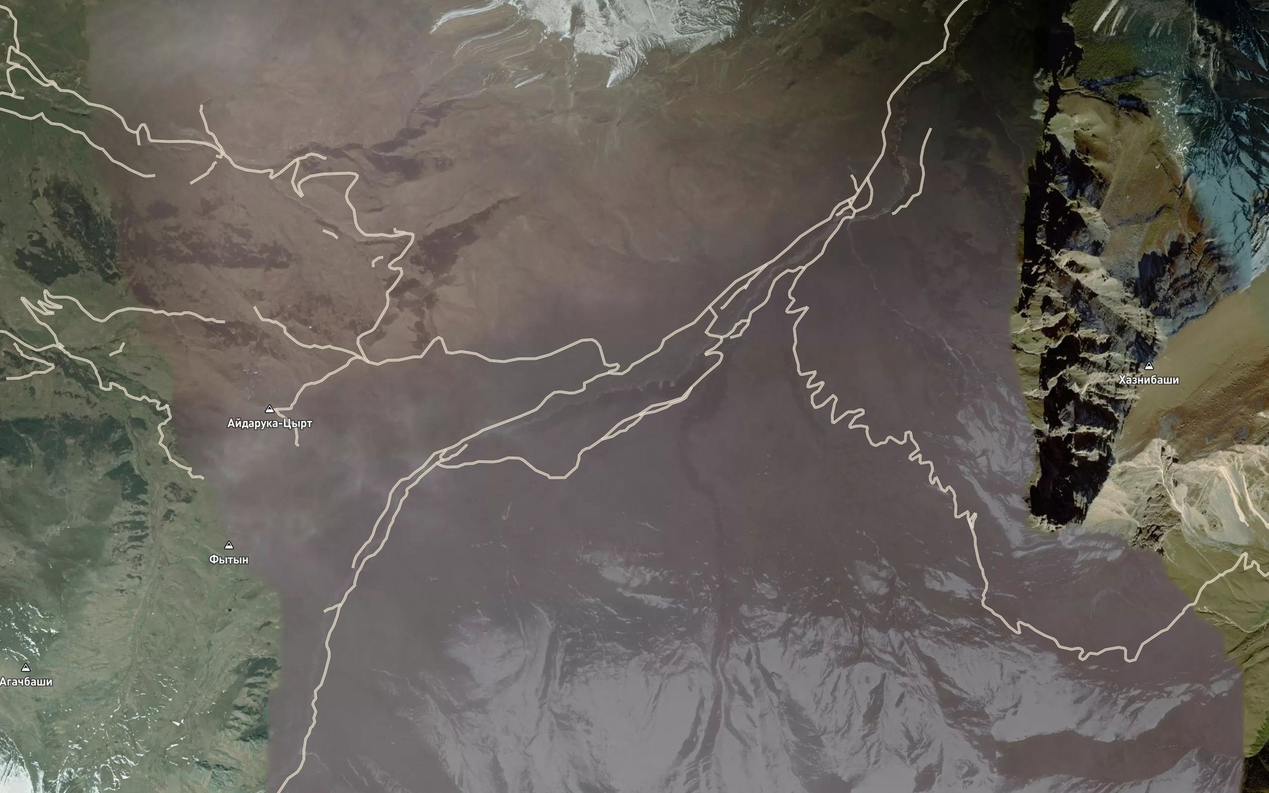 Satellite map of the Shavkhanat