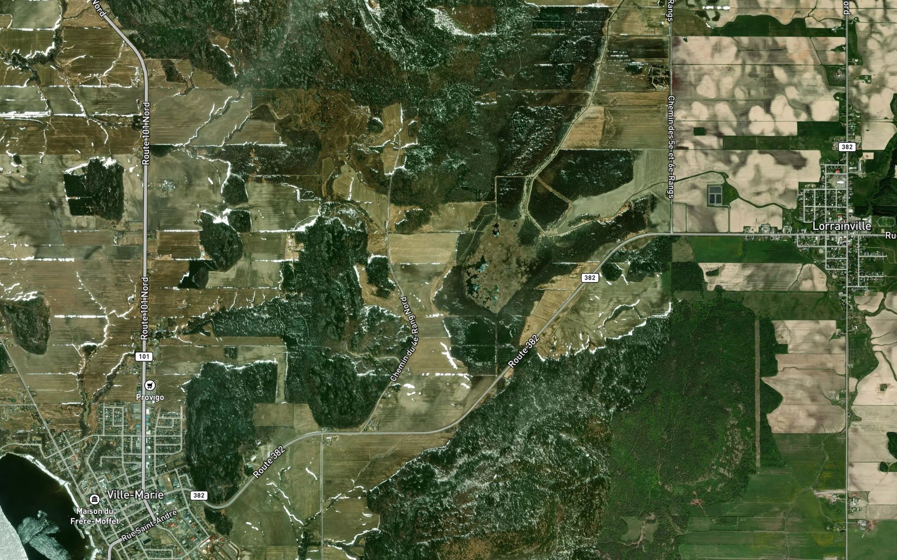 Satellite map of the Cours d'eau des Castors