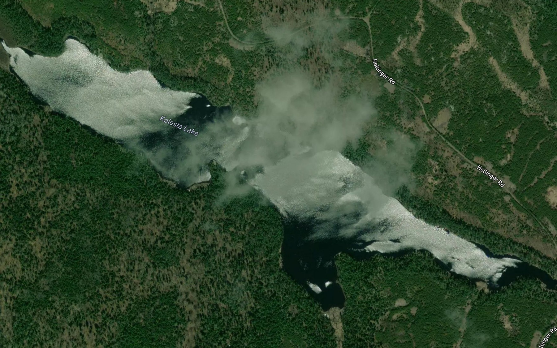 Satellite map of the Kolosta Lake
