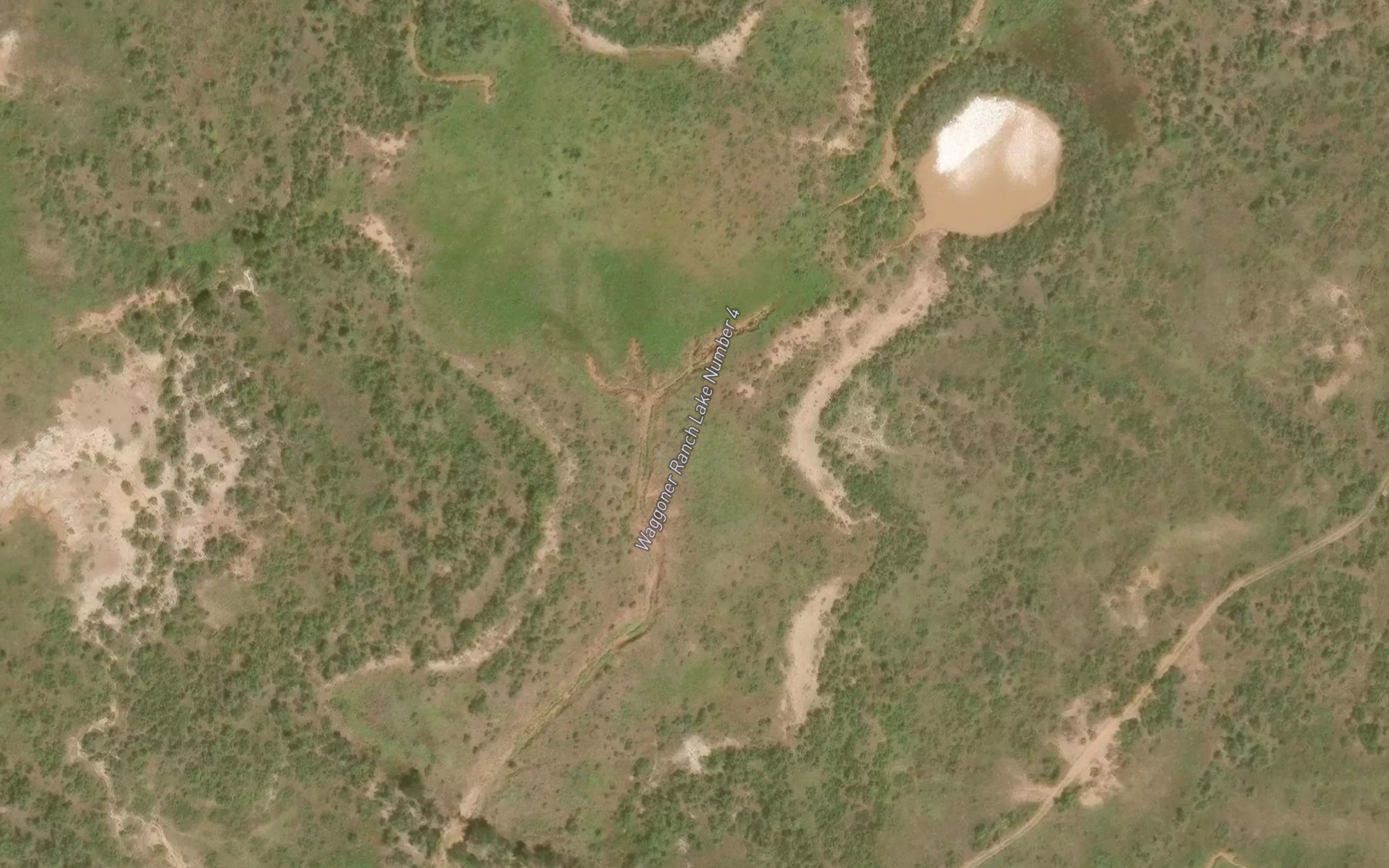 Satellite map of the Waggoner Ranch Lake Number 4