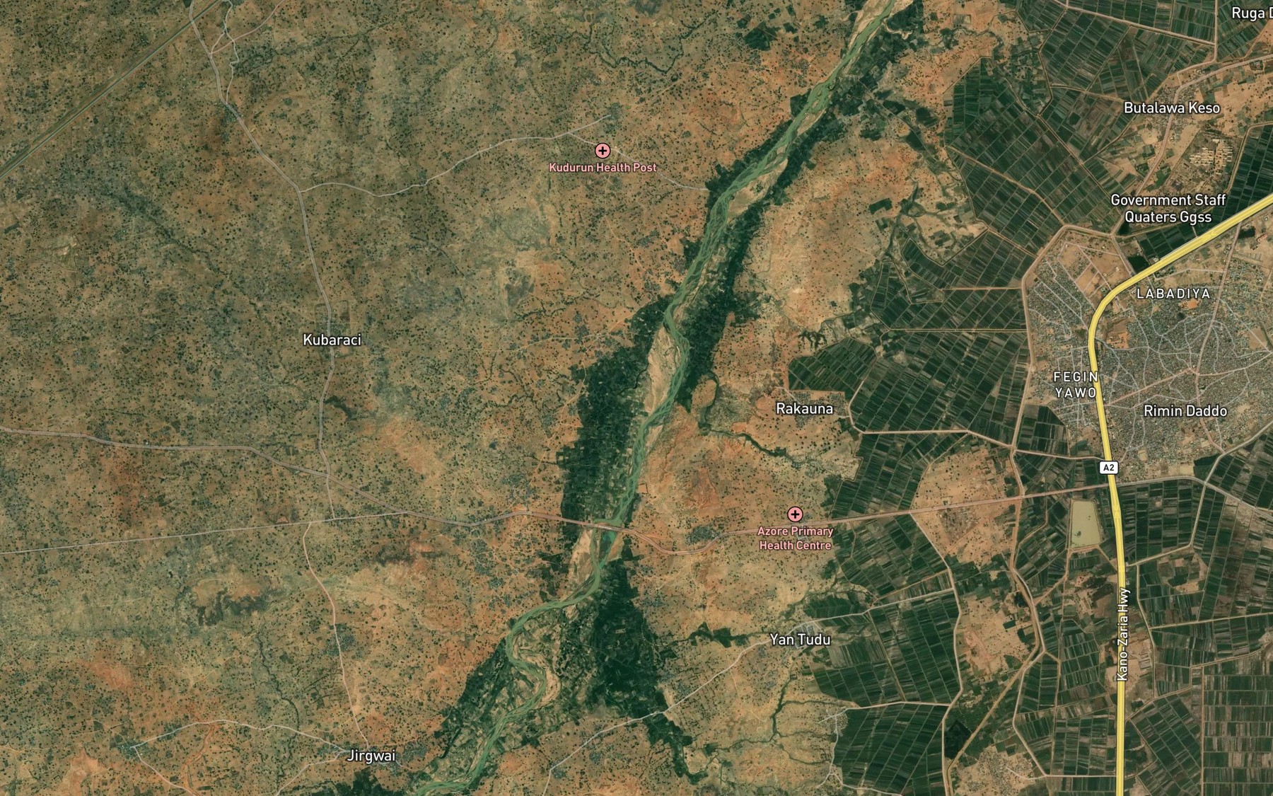 Satellite map of the River Zuri