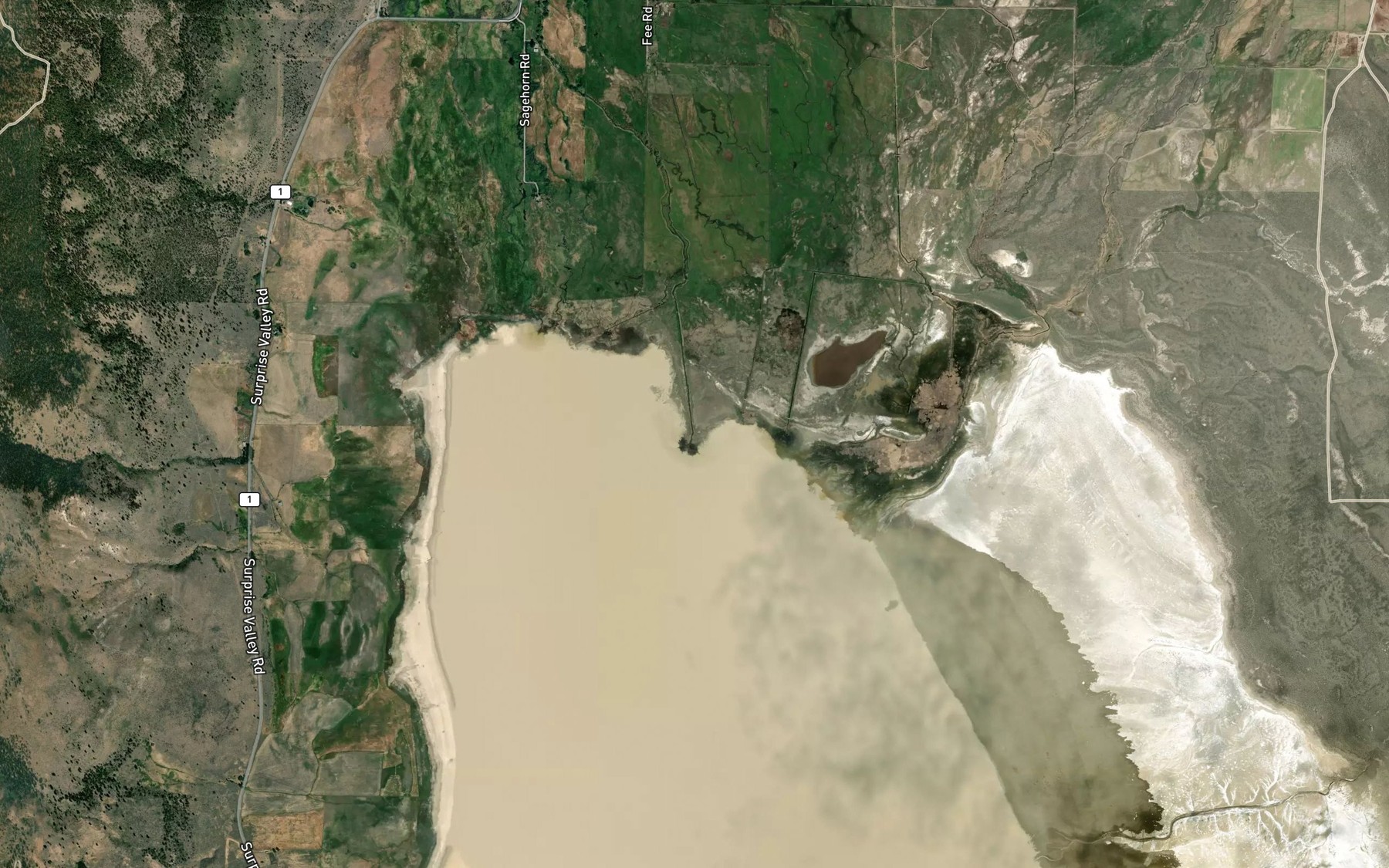 Satellite map of the Bidwell Creek