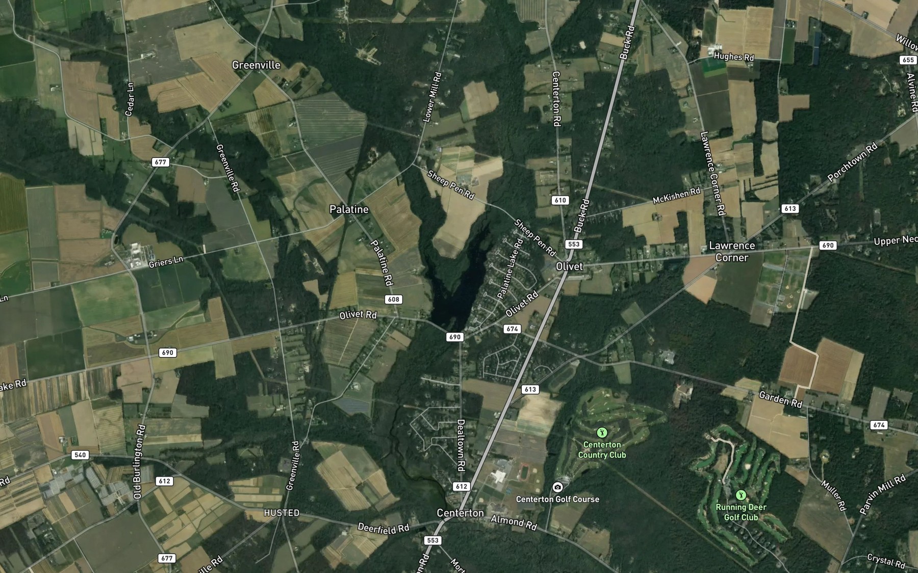 Satellite map of the Palatine Lake