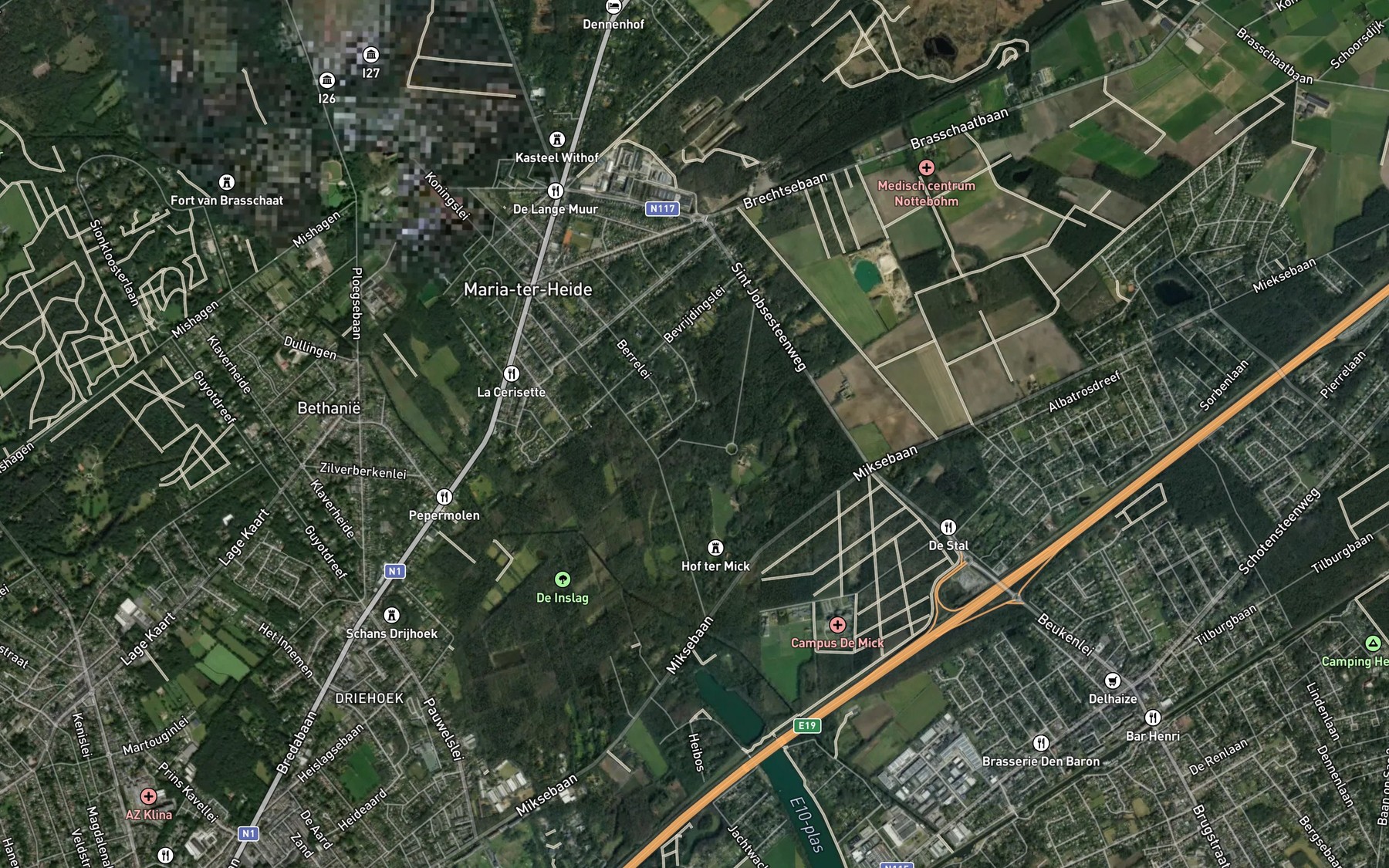 Satellite map of the Micksebeek