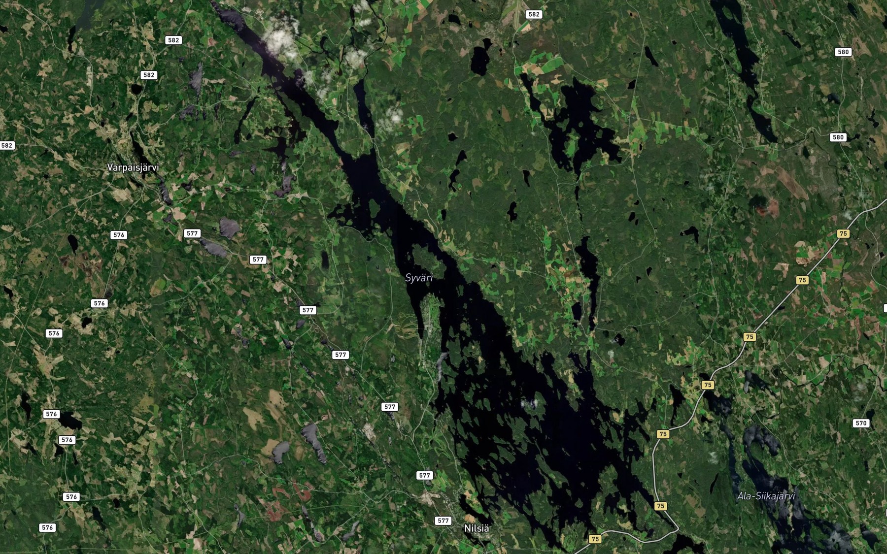 Satellite map of the Syvari