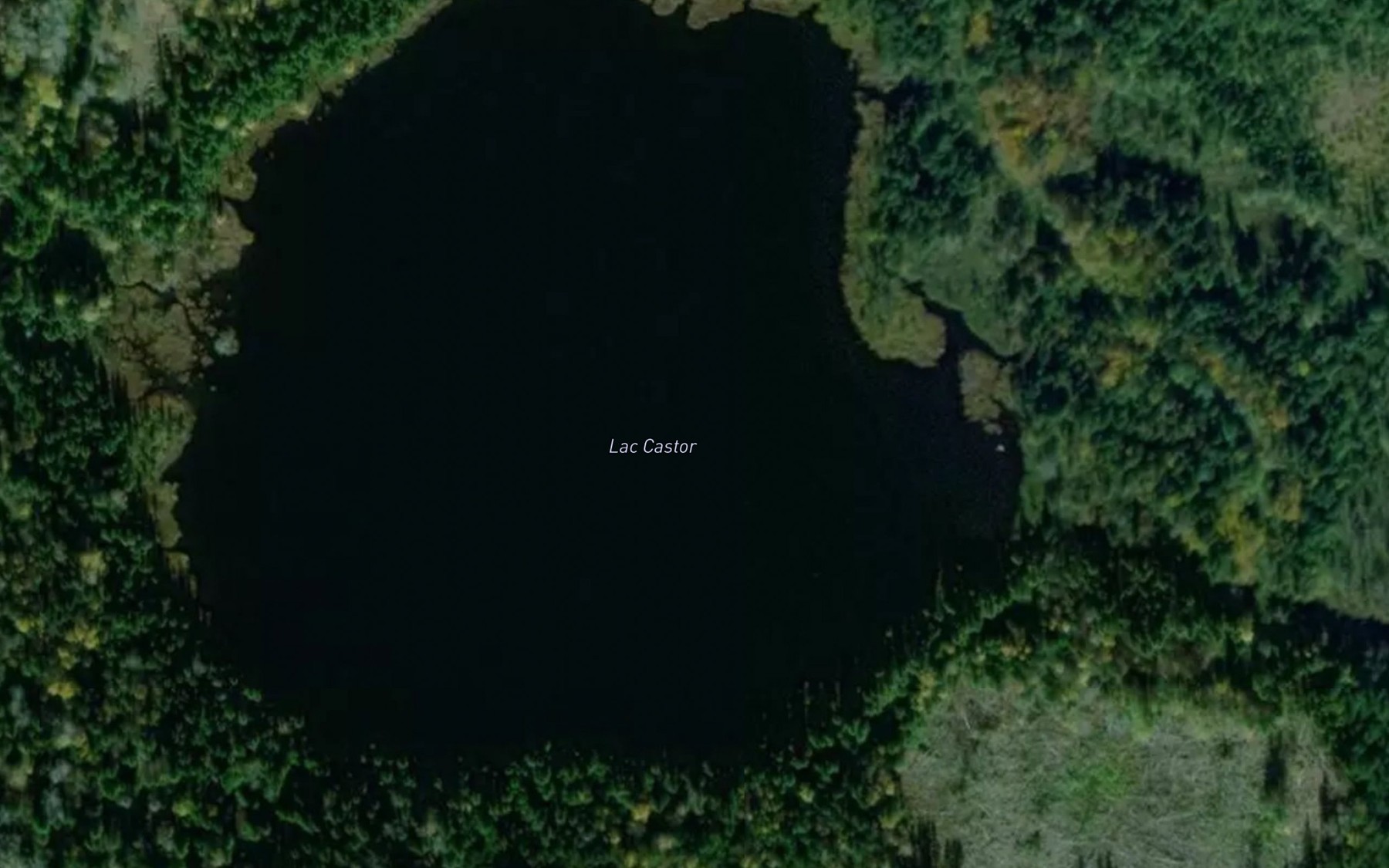 Satellite map of the Lac Castor