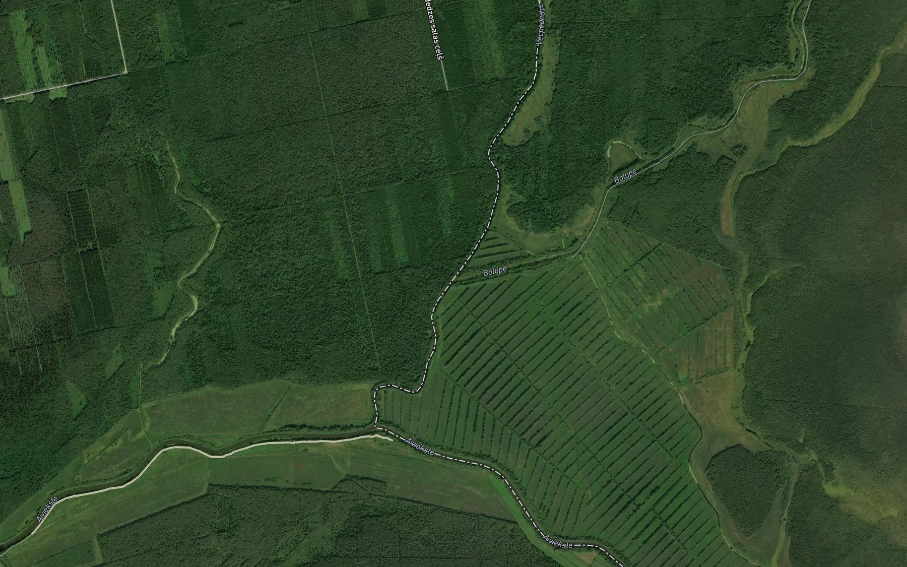 Satellite map of the Bolupe