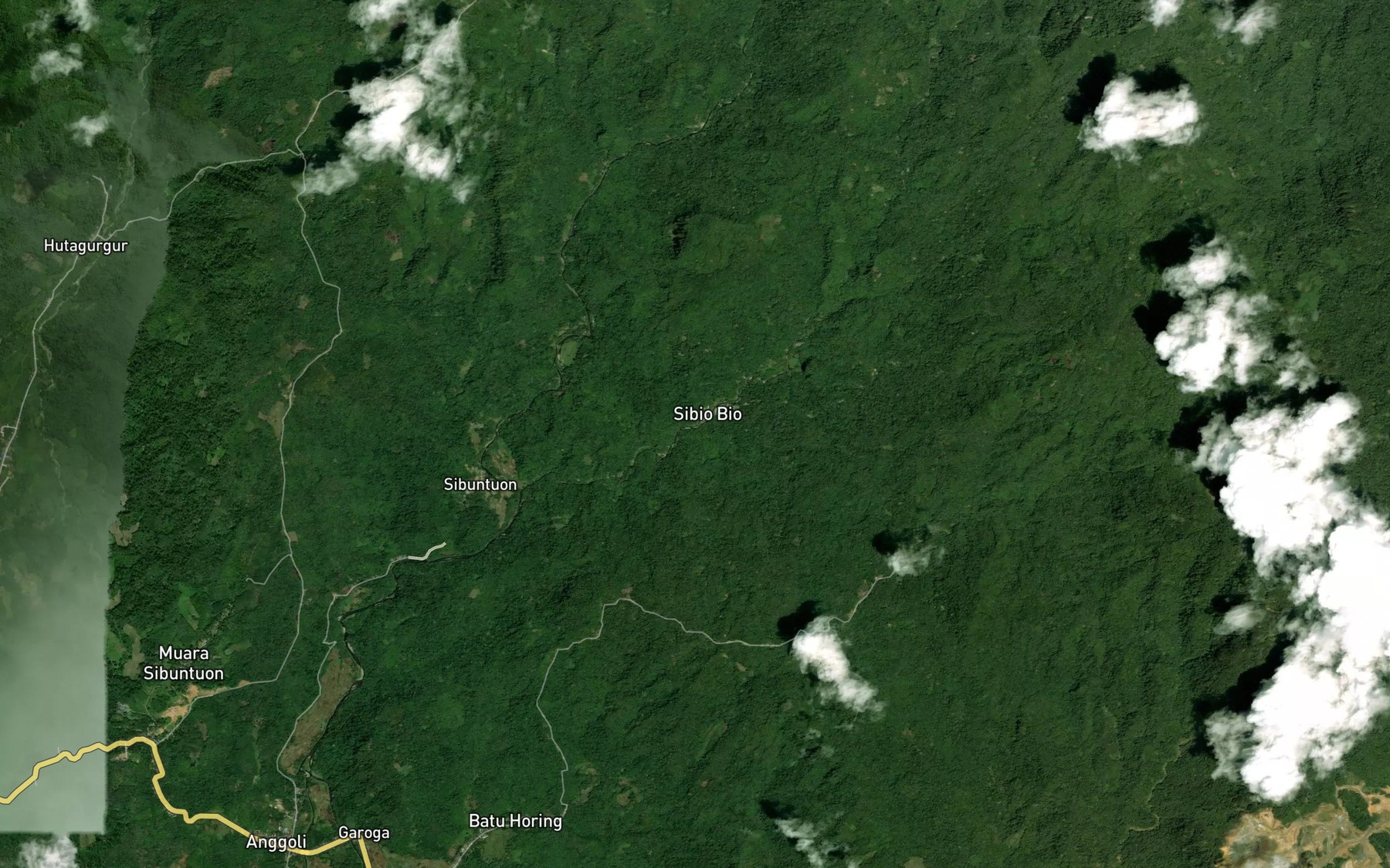 Satellite map of the Aek Paronggangan