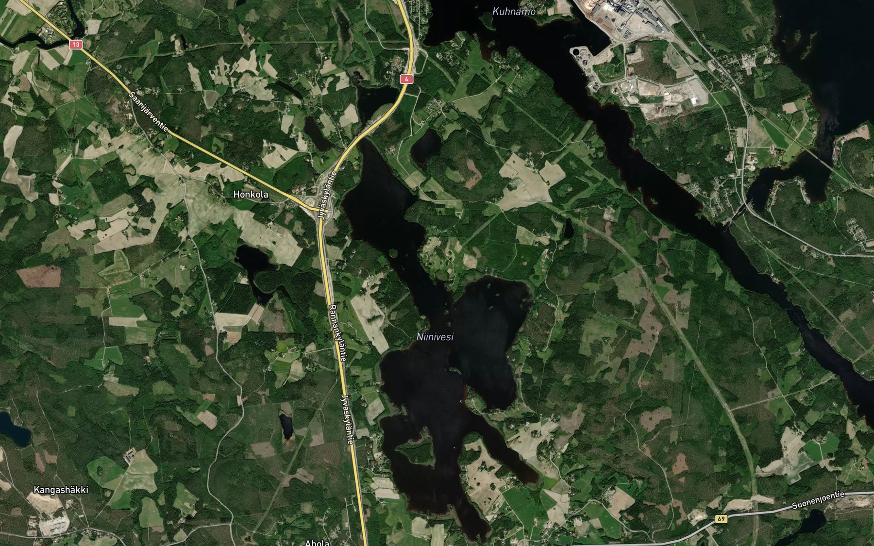 Satellite map of the Niinivesi