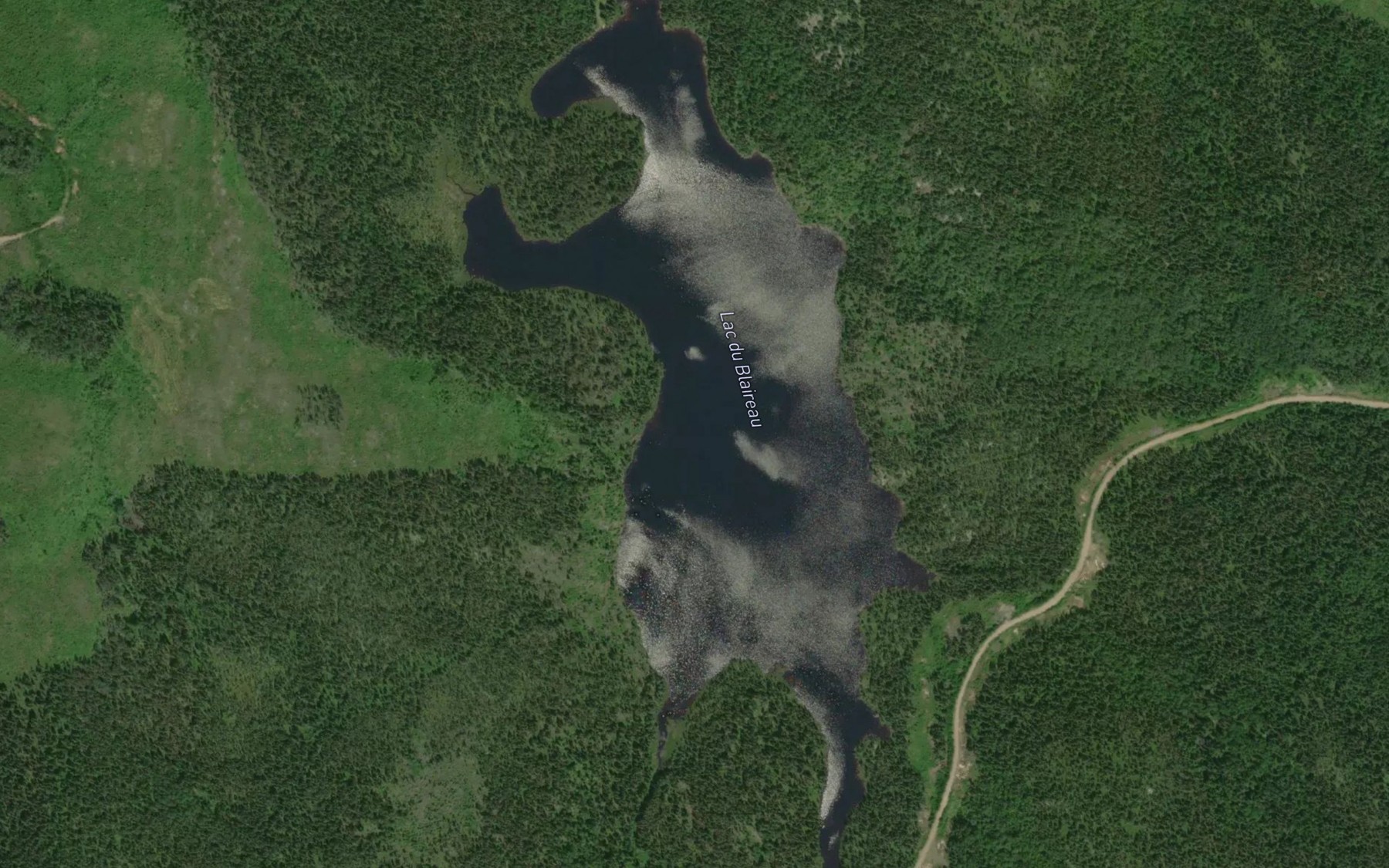Satellite map of the Lac du Blaireau