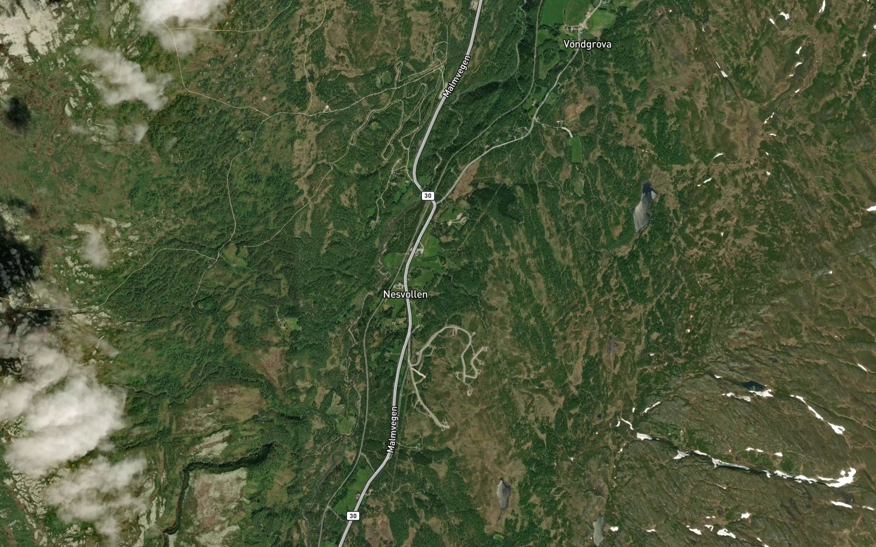 Satellite map of the Nordgardsbekken