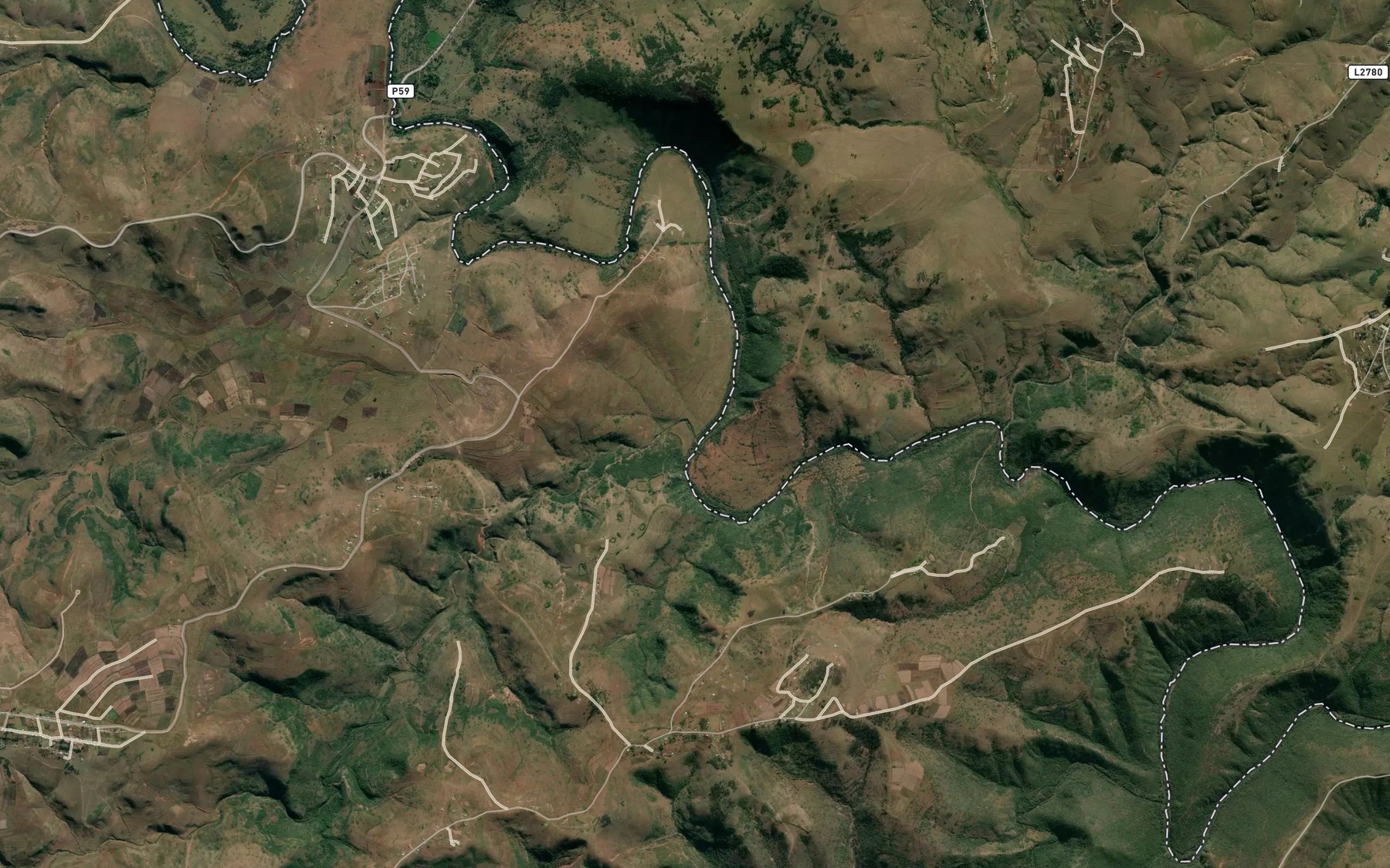 Satellite map of the Tungwana