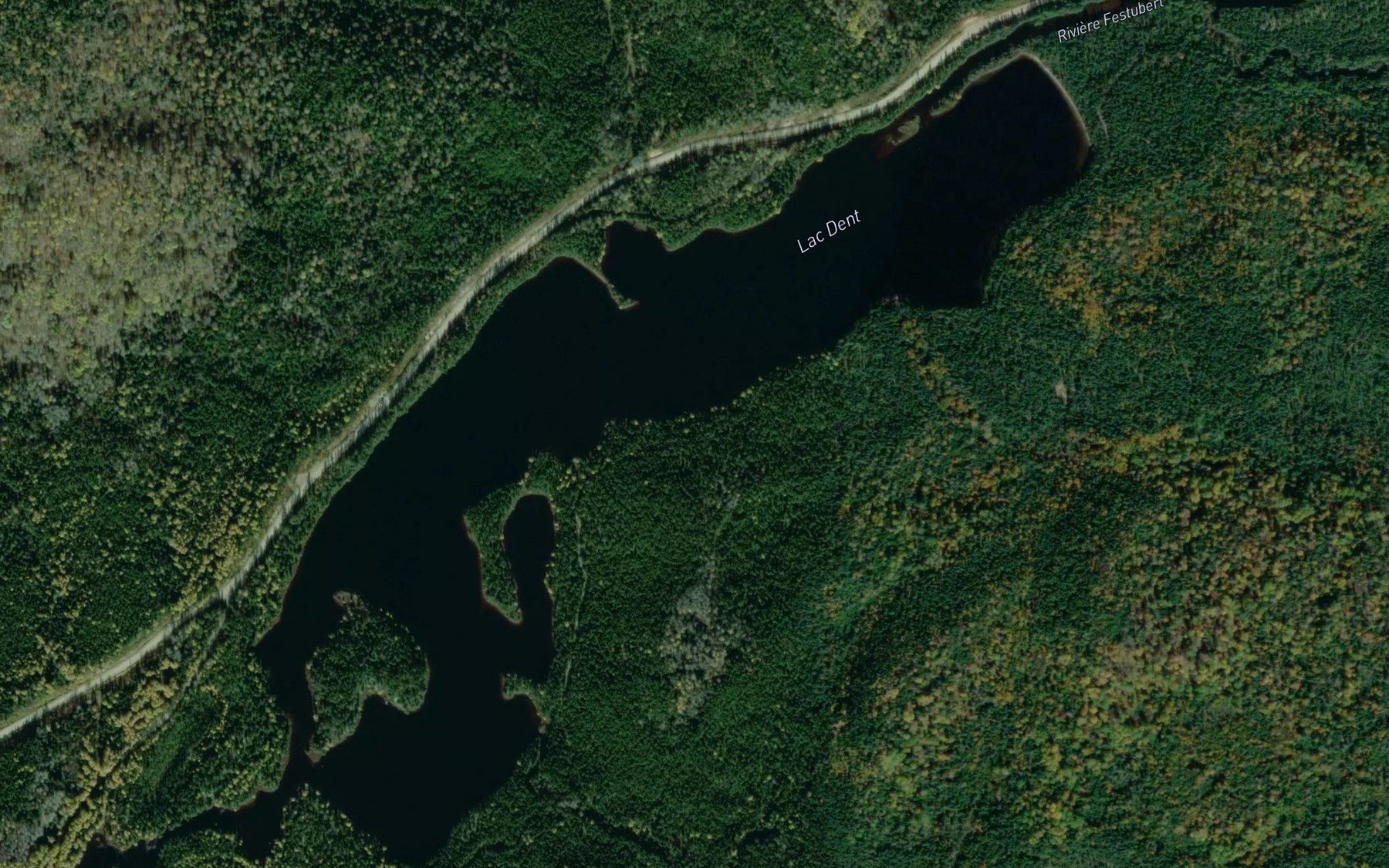 Satellite map of the Lac Dent
