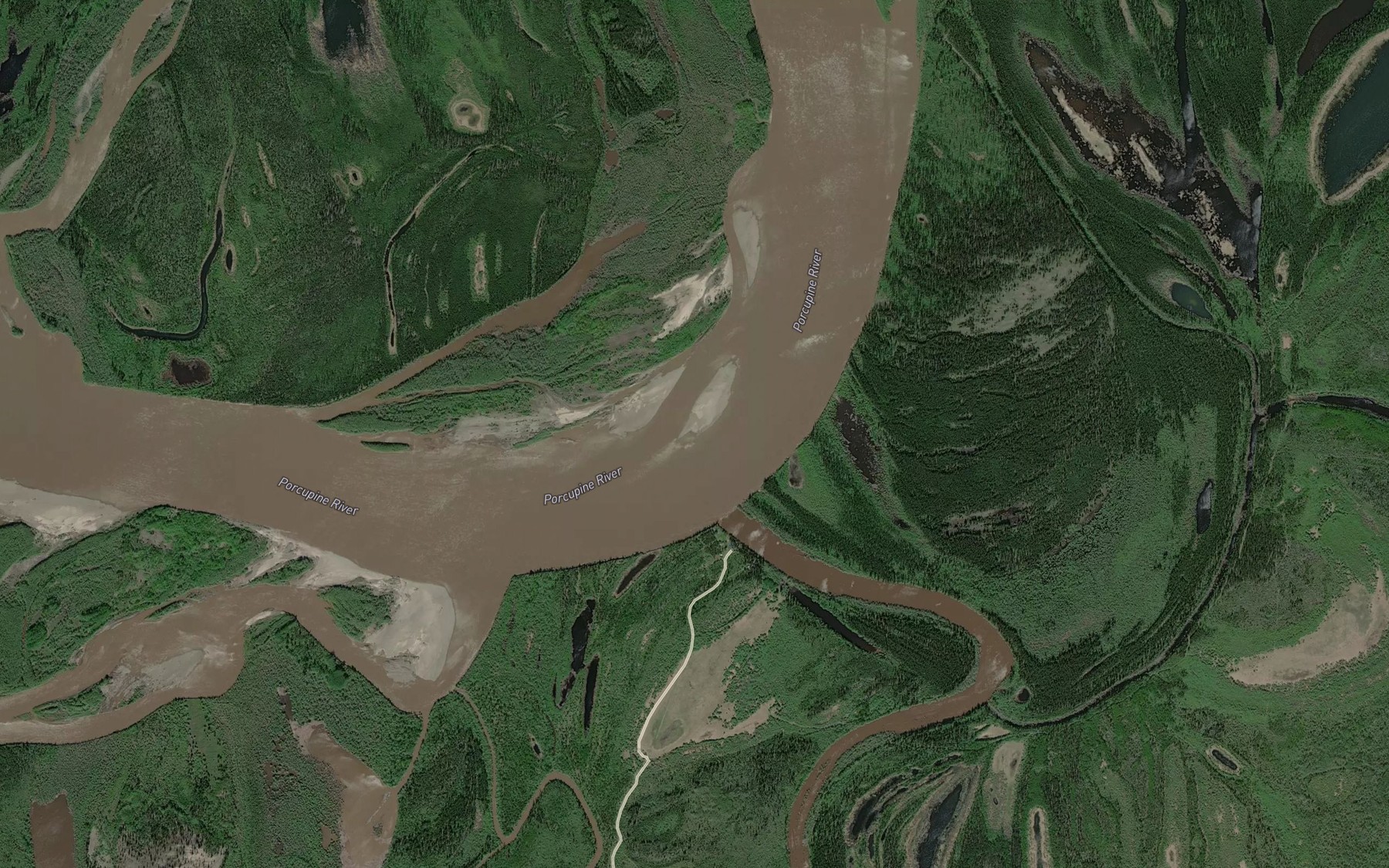 Satellite map of the Eightmile Slough