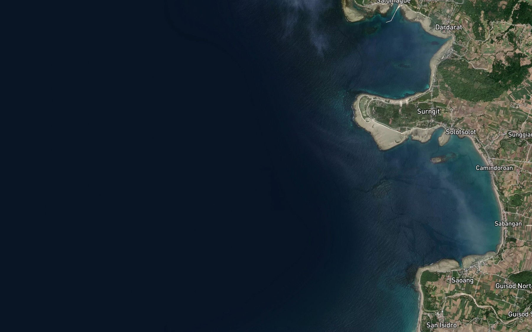 Satellite map of the Masbate Shoal