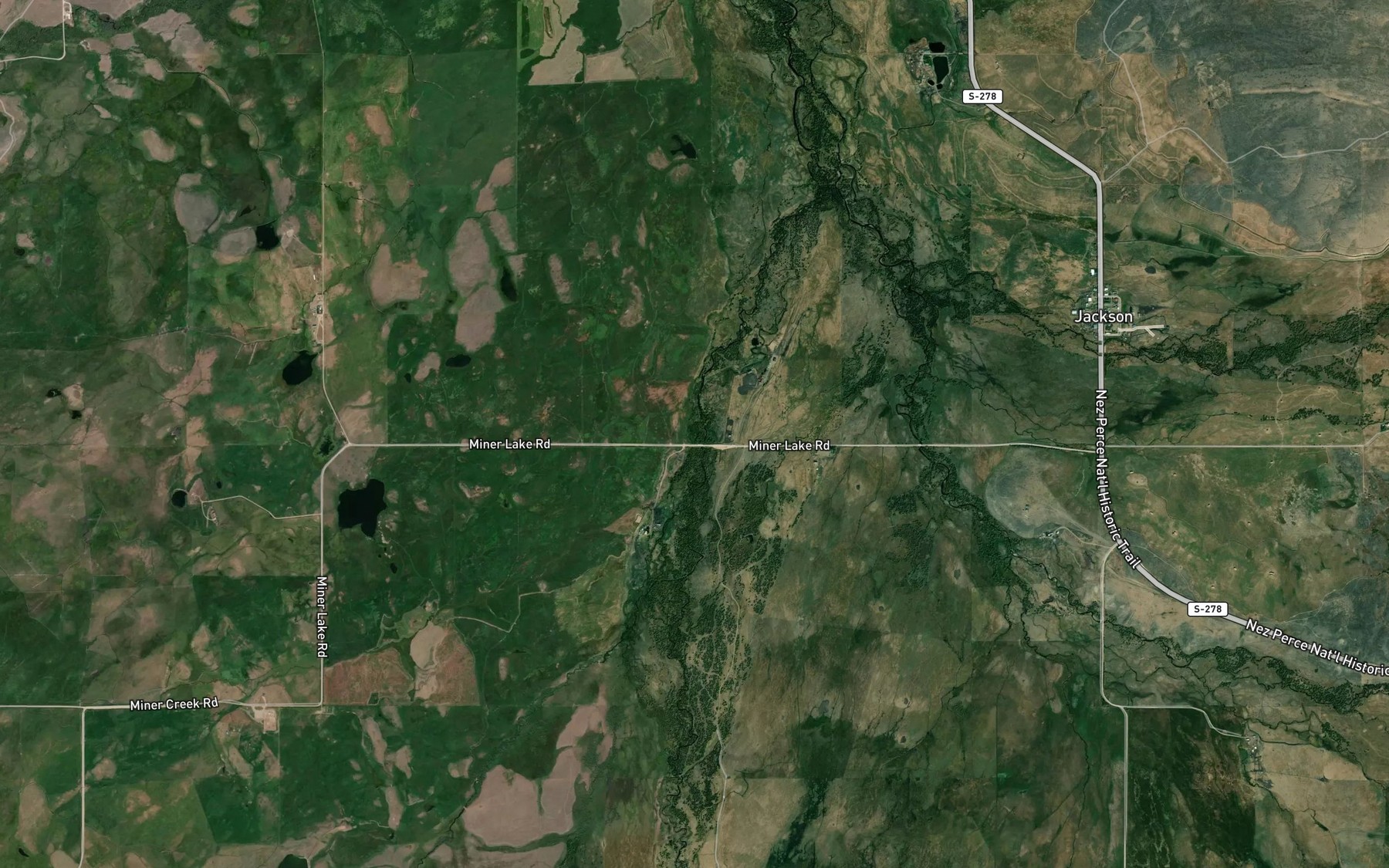 Satellite map of the Spring Creek