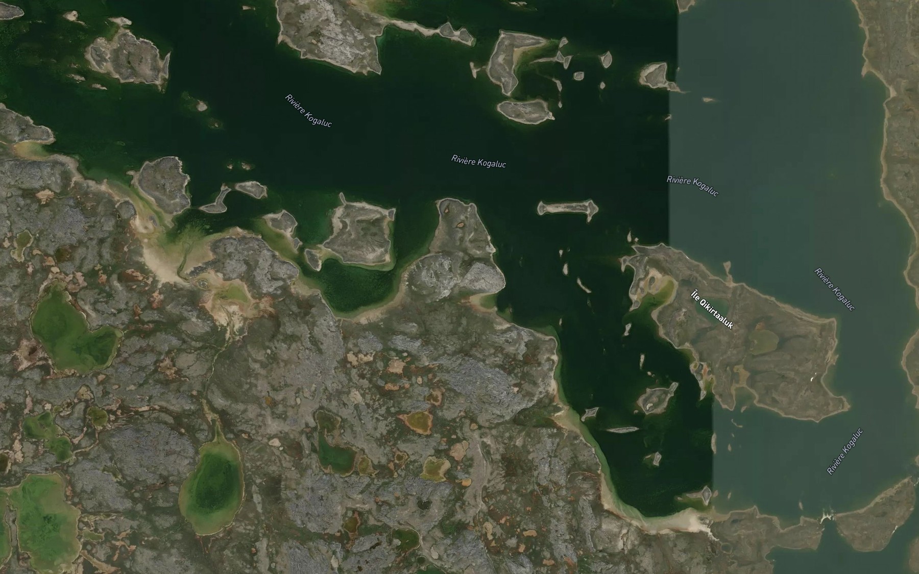 Satellite map of the Anse aux Ecueils