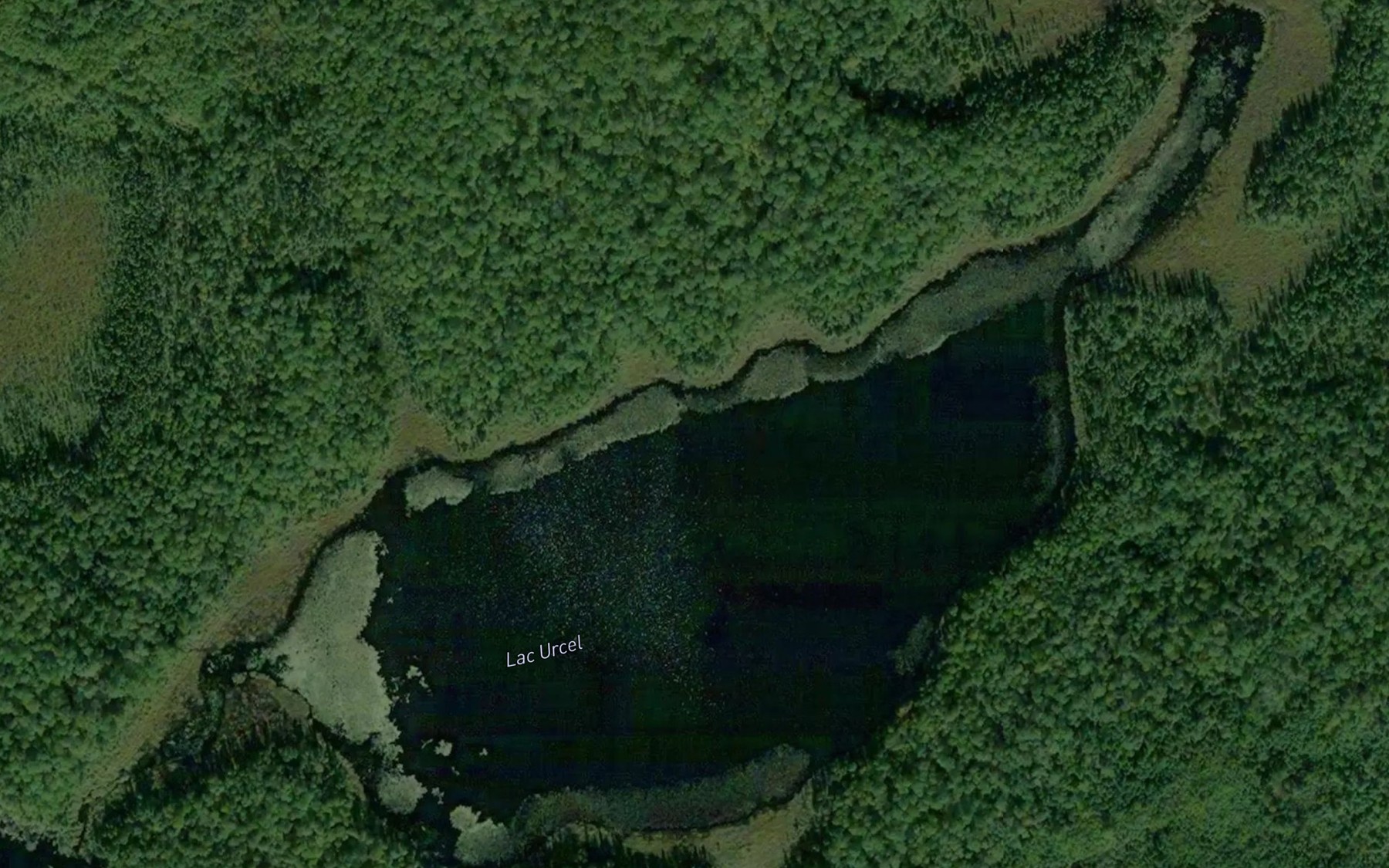 Satellite map of the Lac Urcel