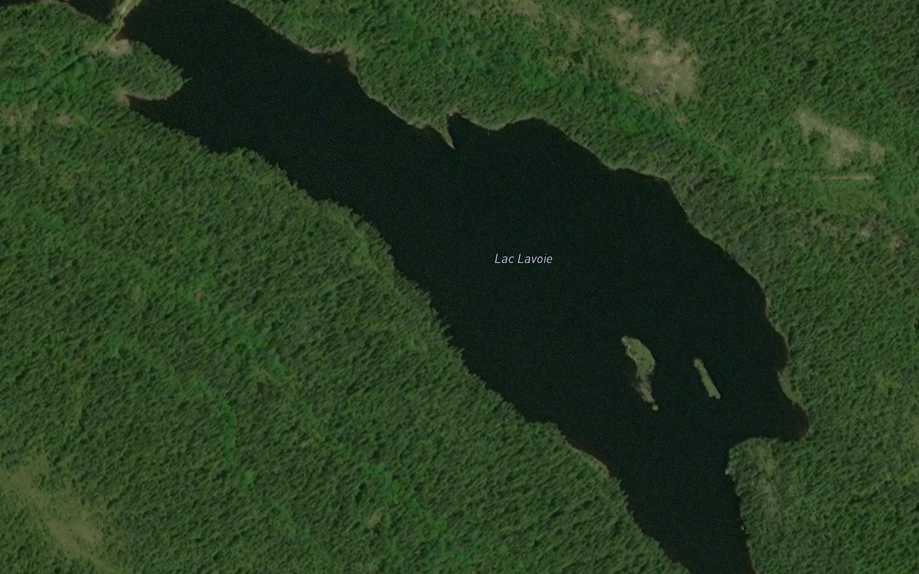 Satellite map of the Lac Lavoie