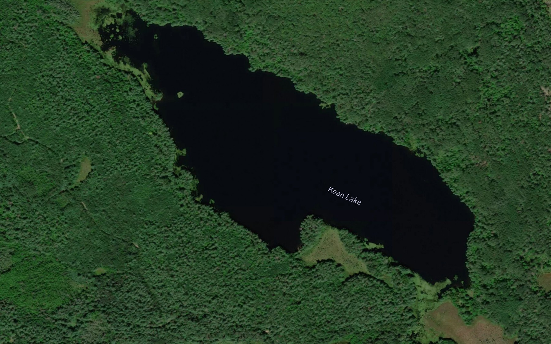 Satellite map of the Kean Lake