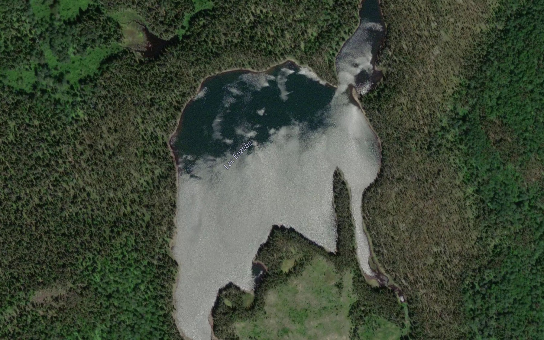 Satellite map of the Lac Euzebe