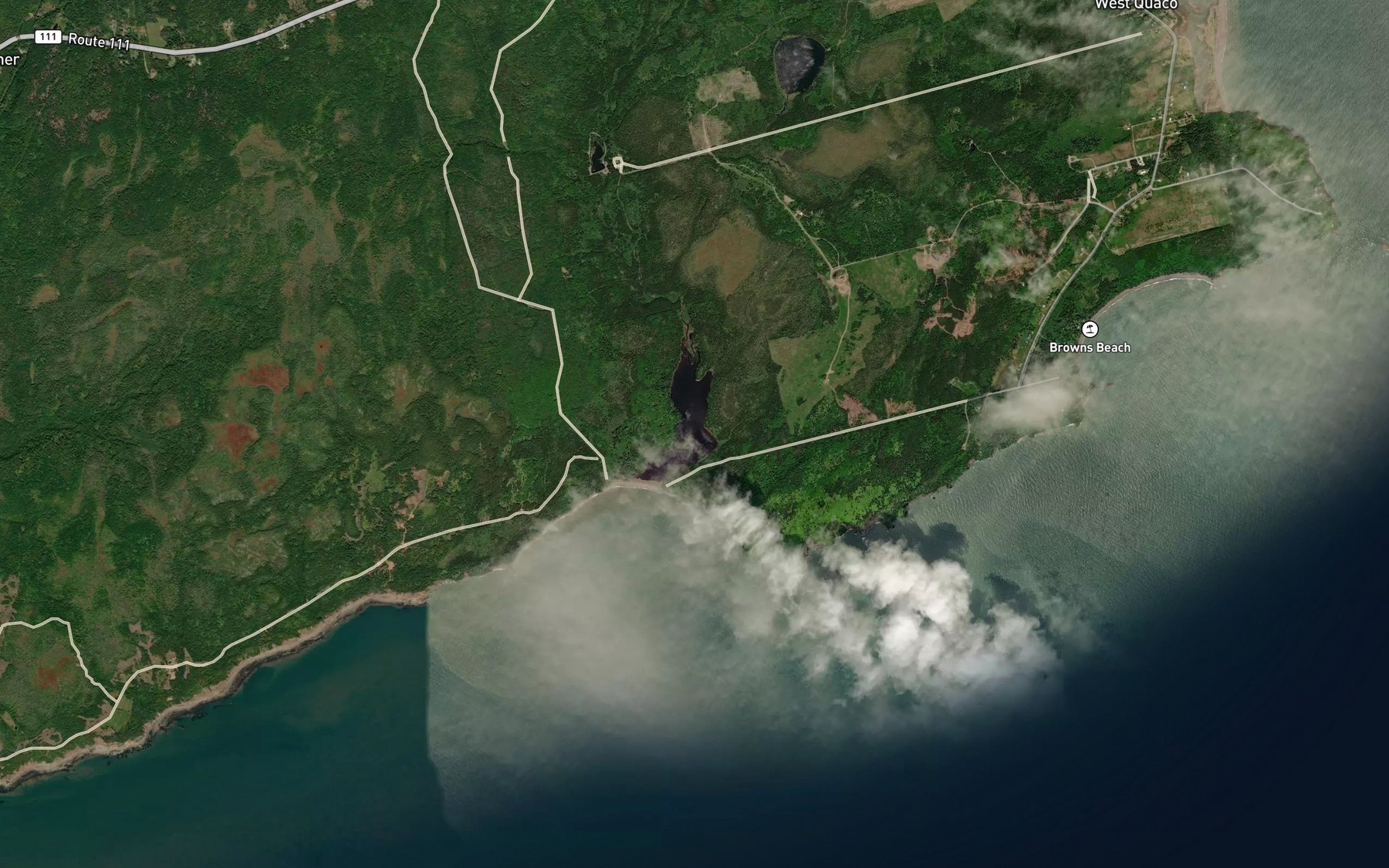 Satellite map of the Giffin Pond