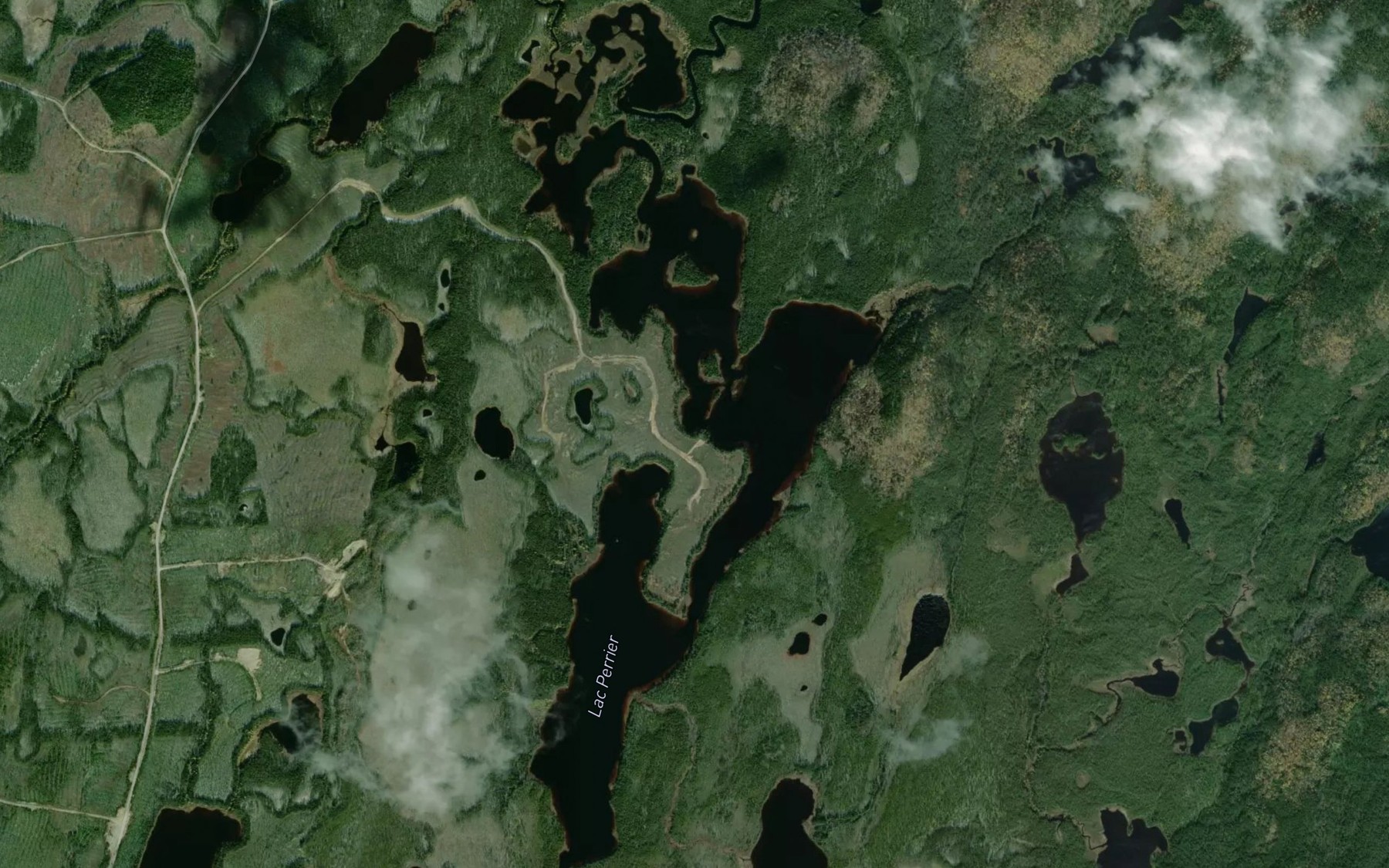 Satellite map of the Lac Perrier