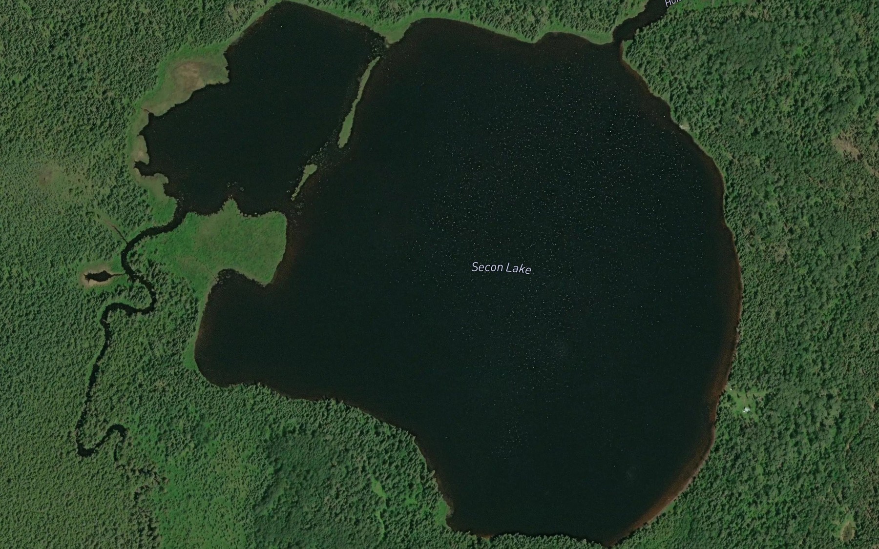 Satellite map of the Secon Lake