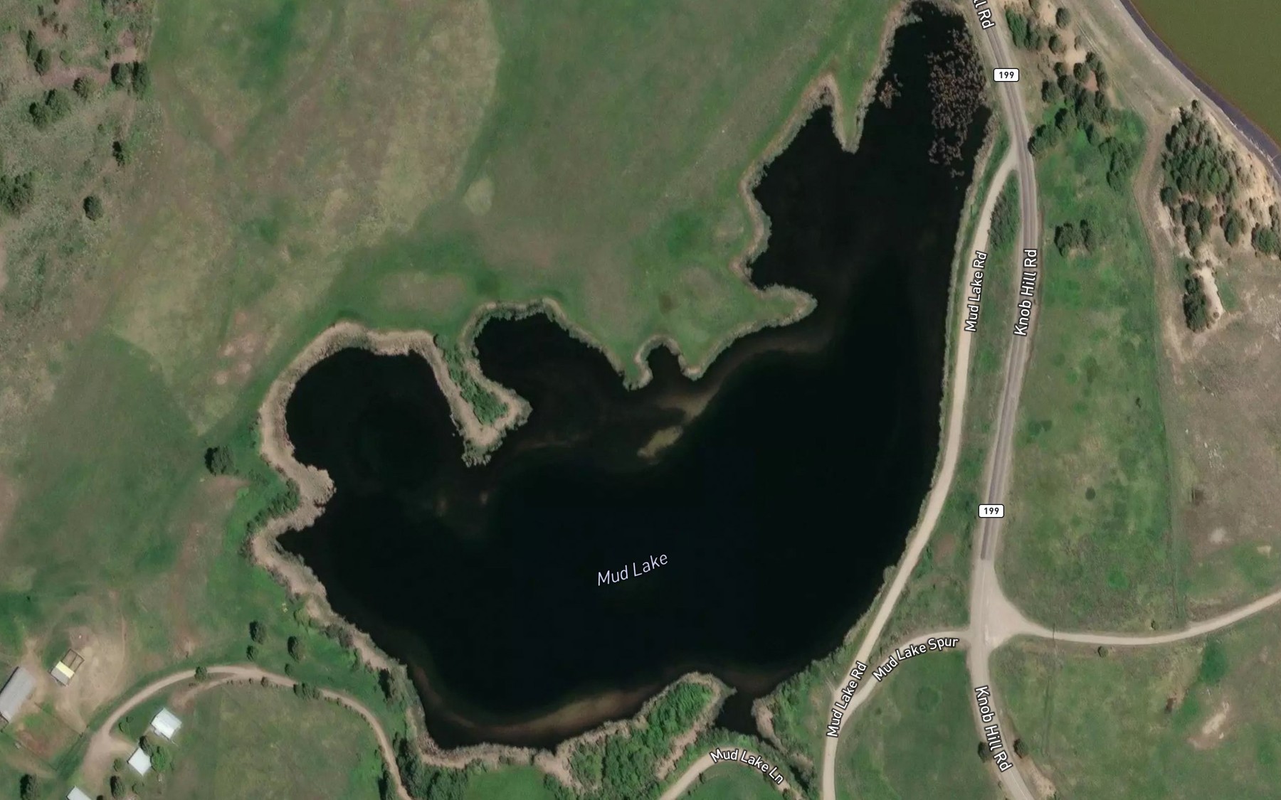 Satellite map of the Mud Lake