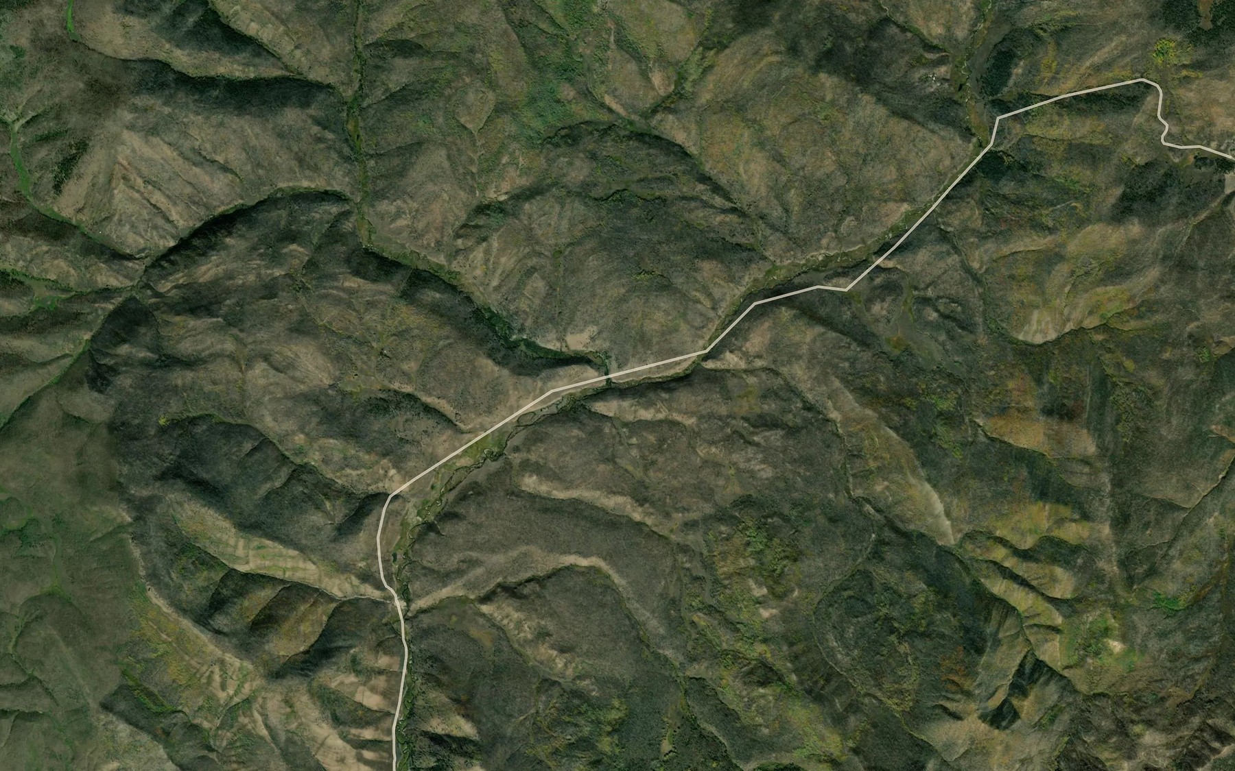 Satellite map of the Middle Fork Creek