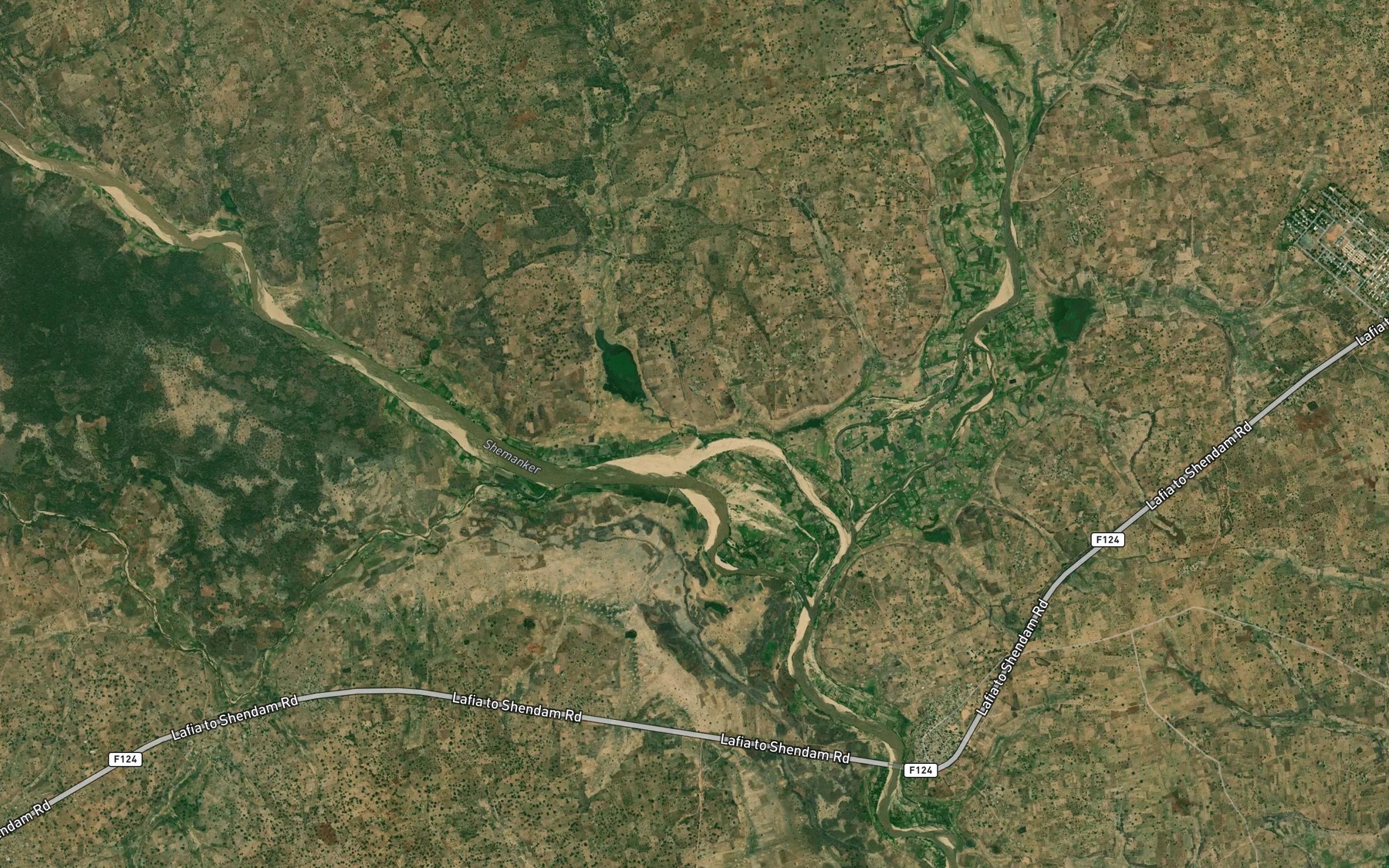 Satellite map of the River Dunban