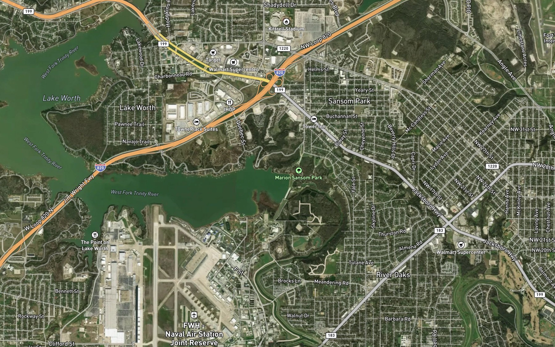 Satellite map of the Samson Park