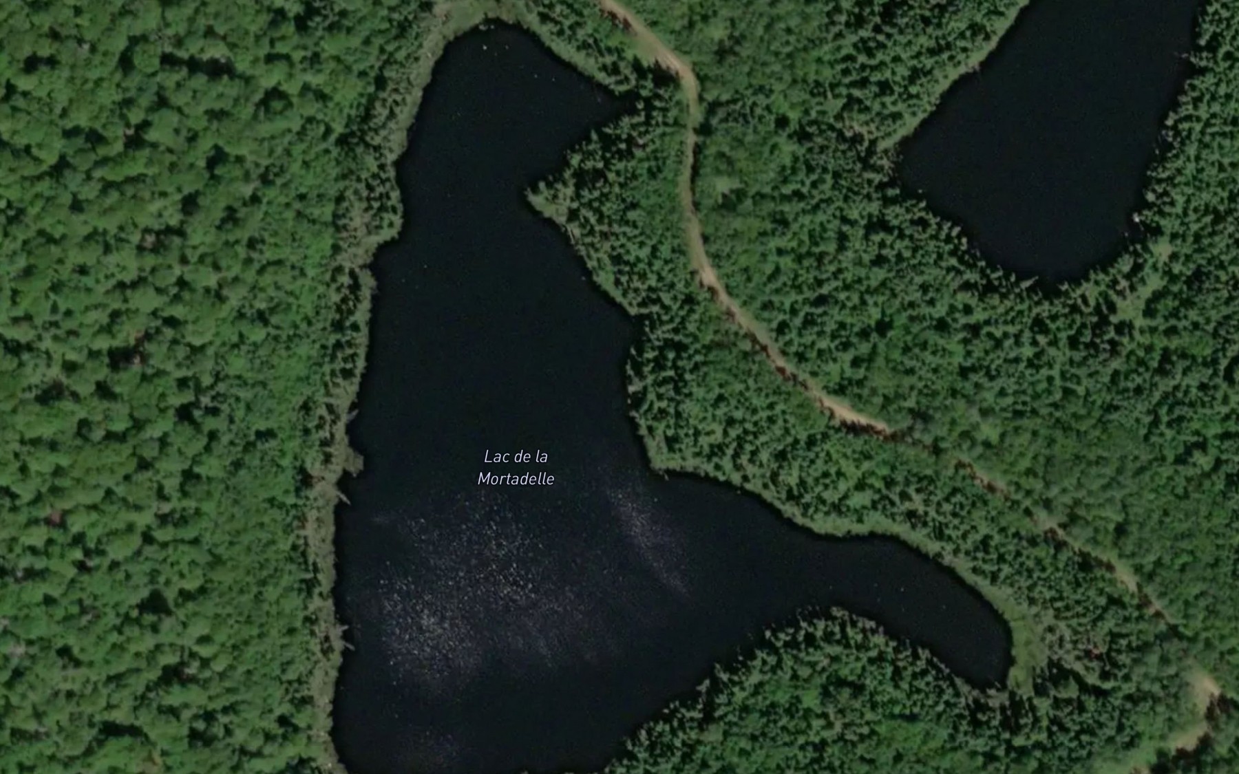 Satellite map of the Lac de la Mortadelle