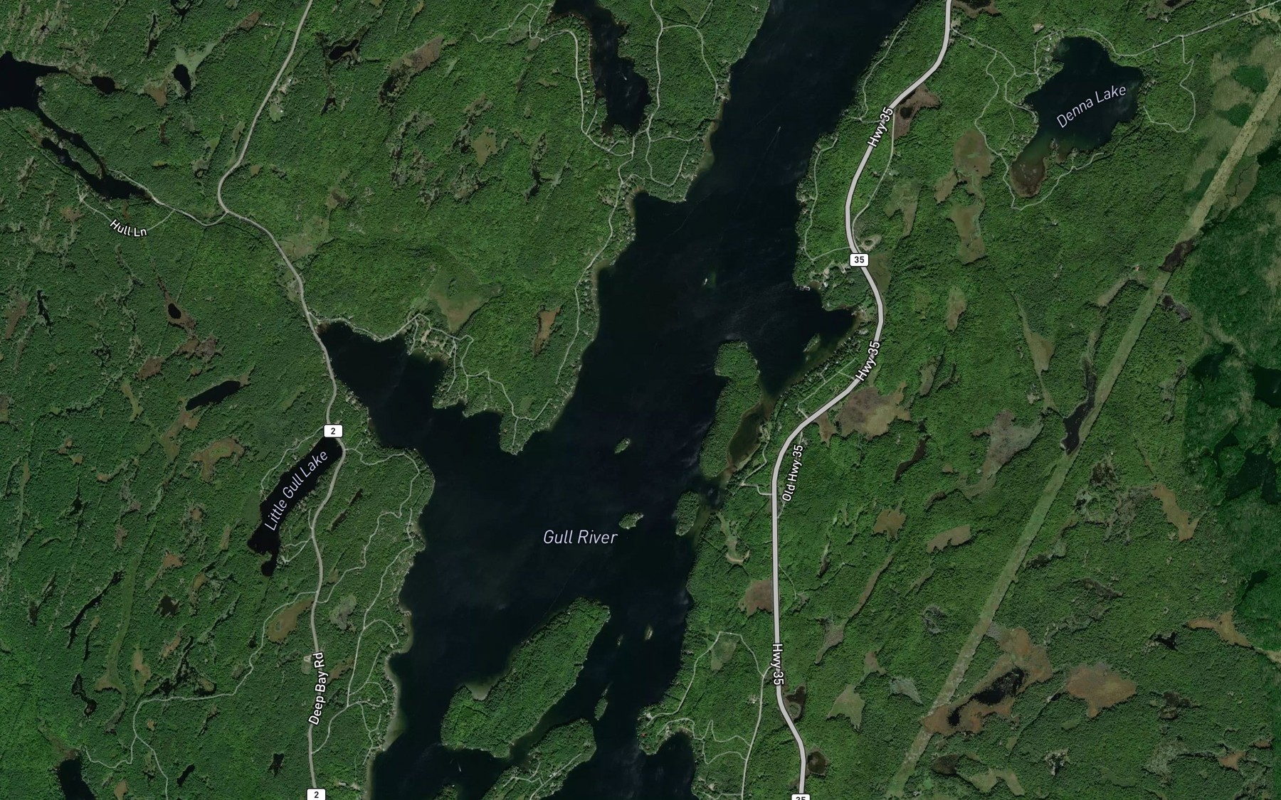 Satellite map of the Gull Lake