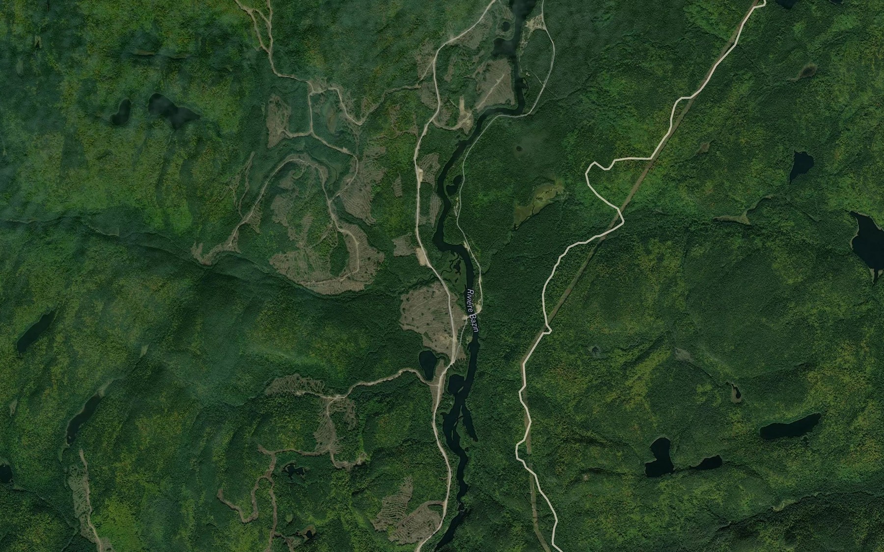 Satellite map of the Ruisseau Baptiste