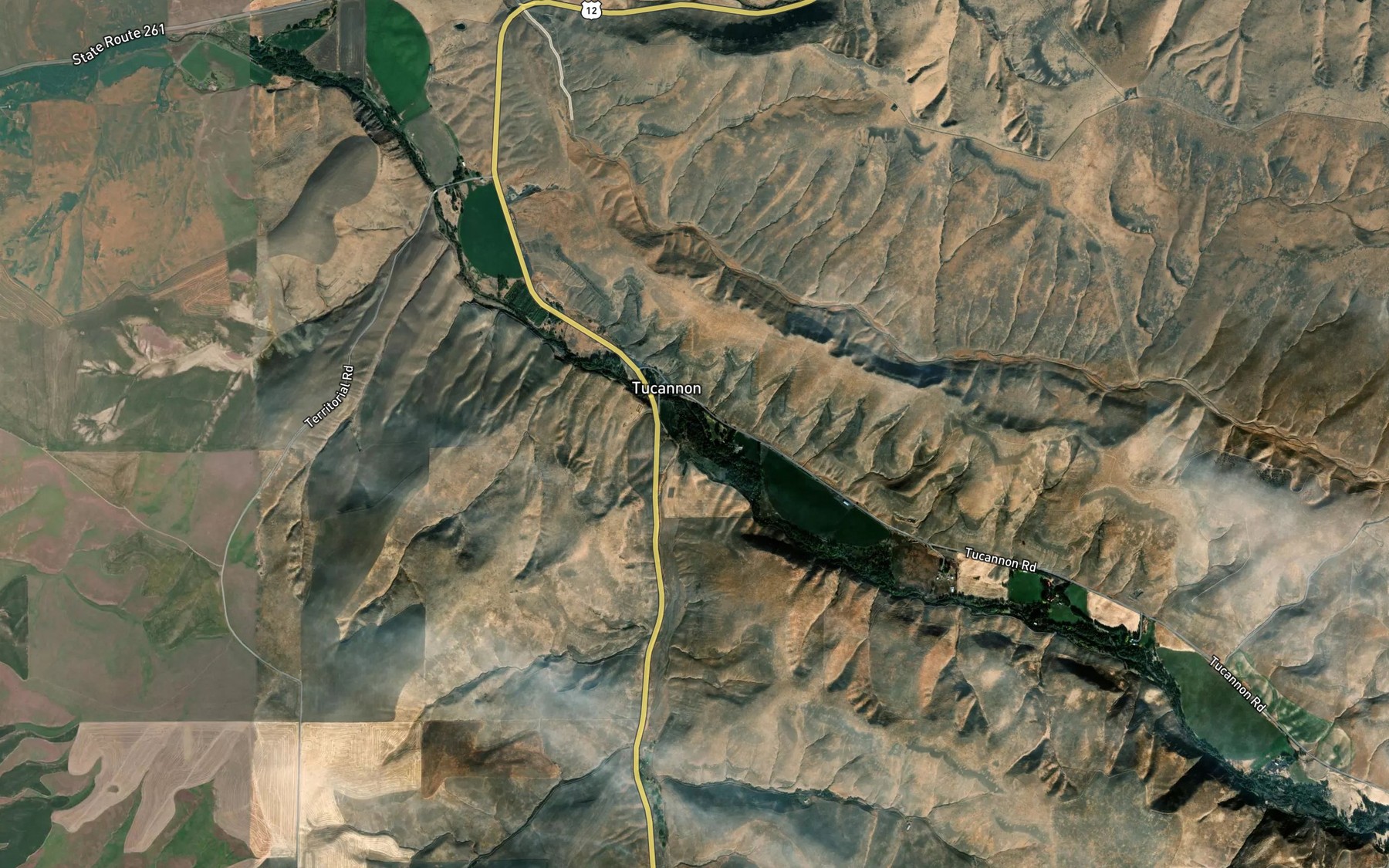 Satellite map of the Willow Creek