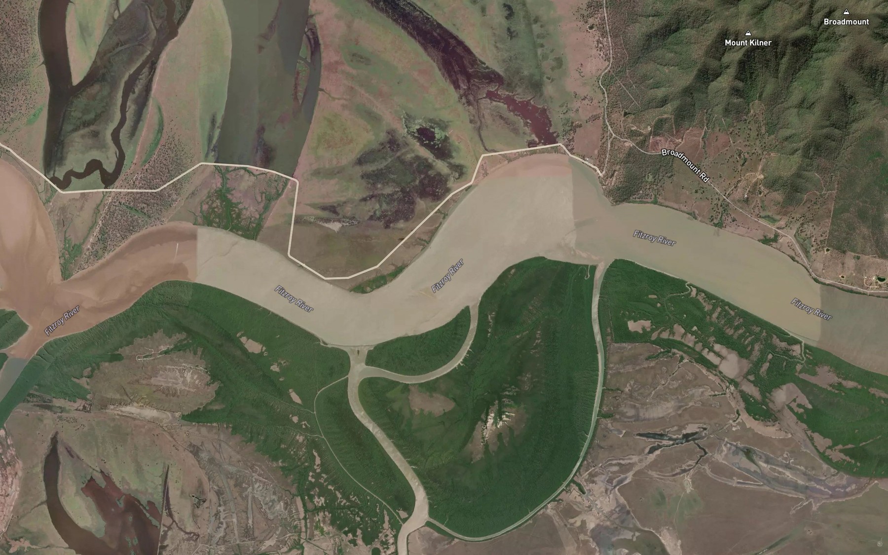 Satellite map of the Roberts Banks