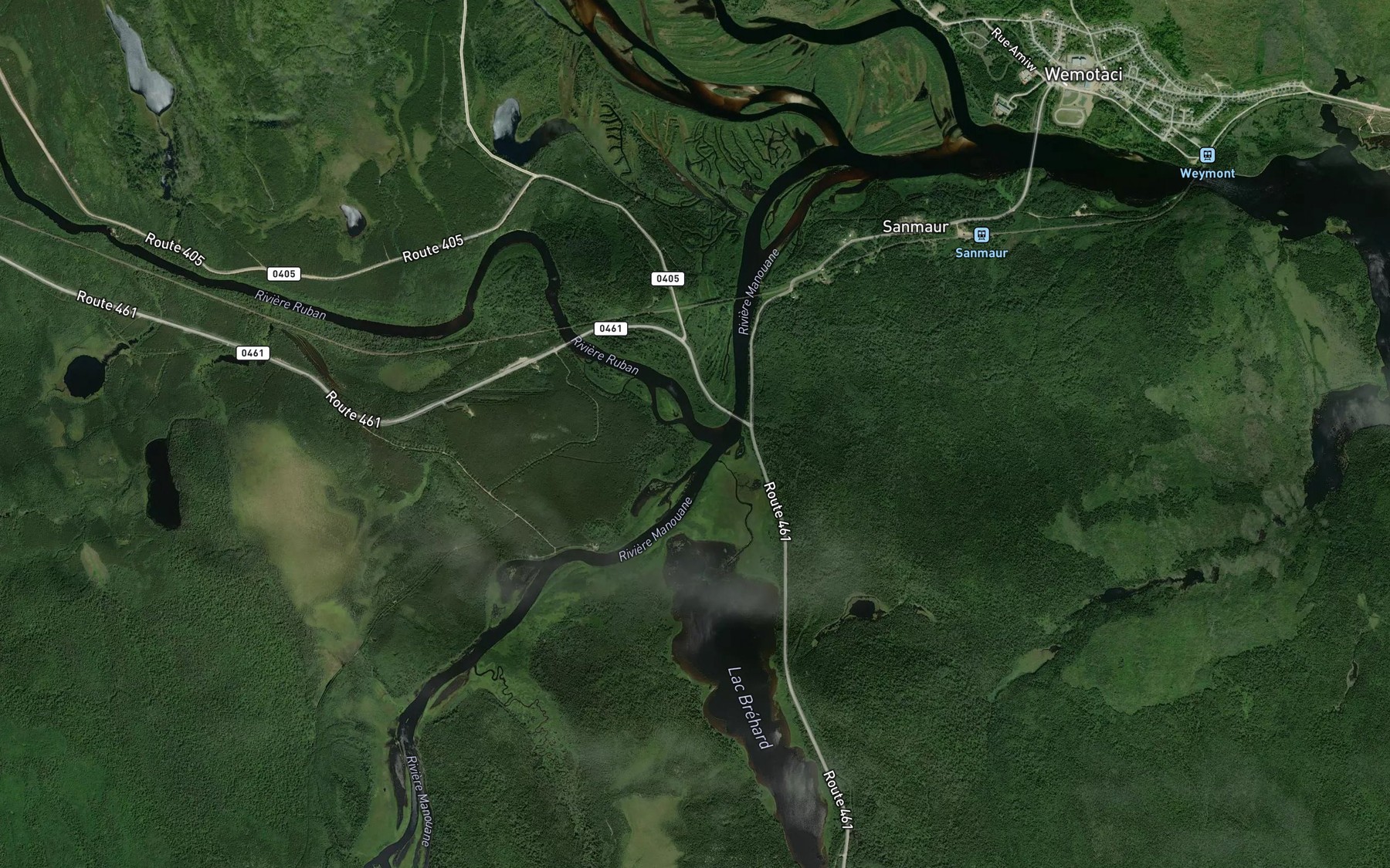 Satellite map of the Confluent Pitopekw
