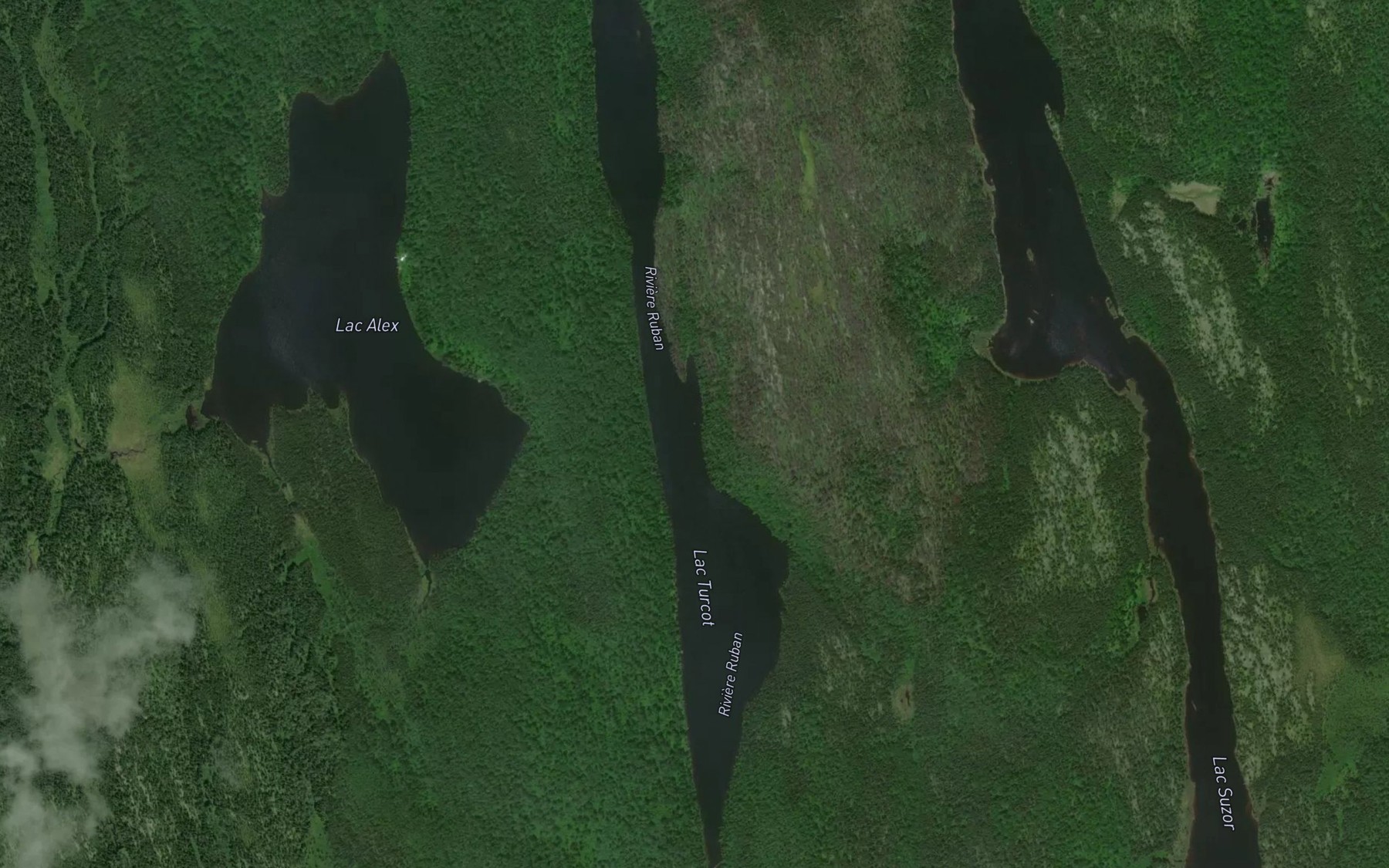 Satellite map of the Lac Turcot