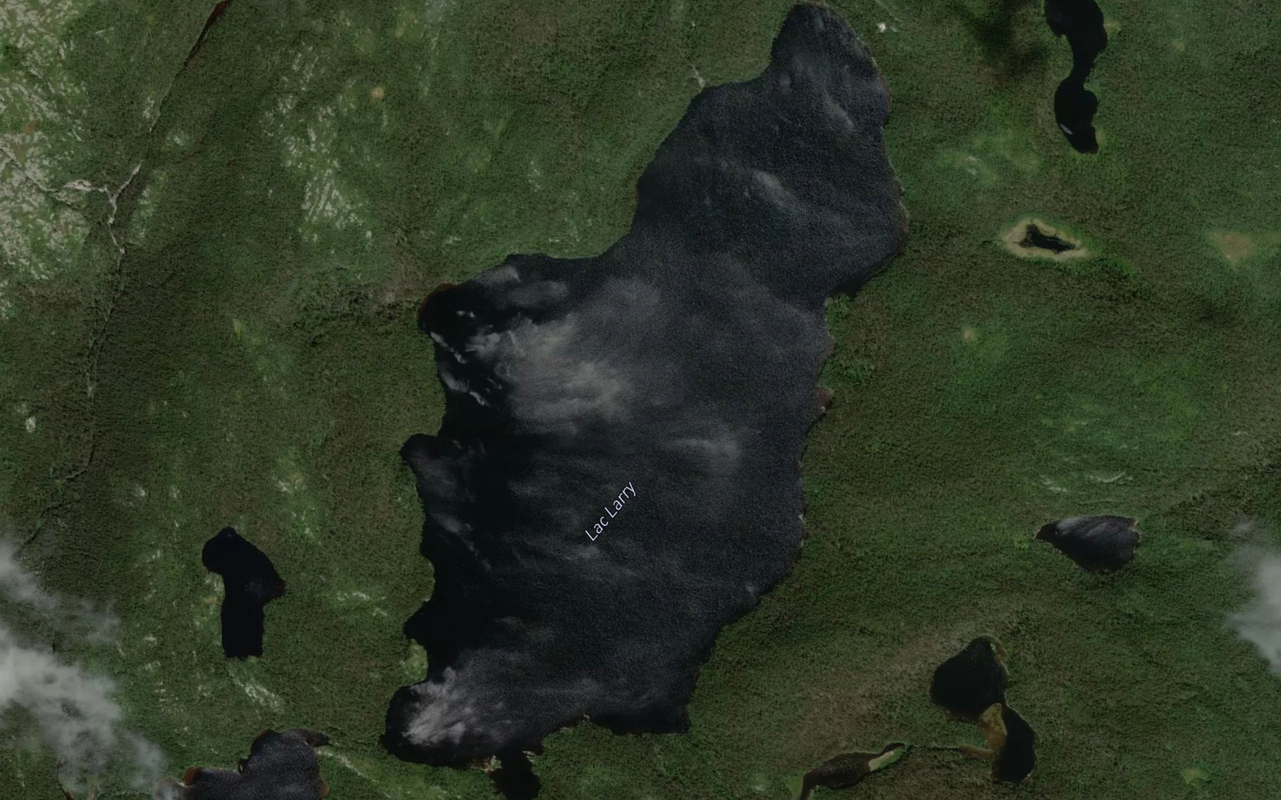 Satellite map of the Lac Larry