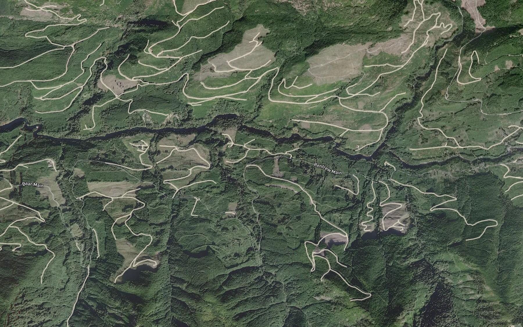 Satellite map of the Clydeside Creek