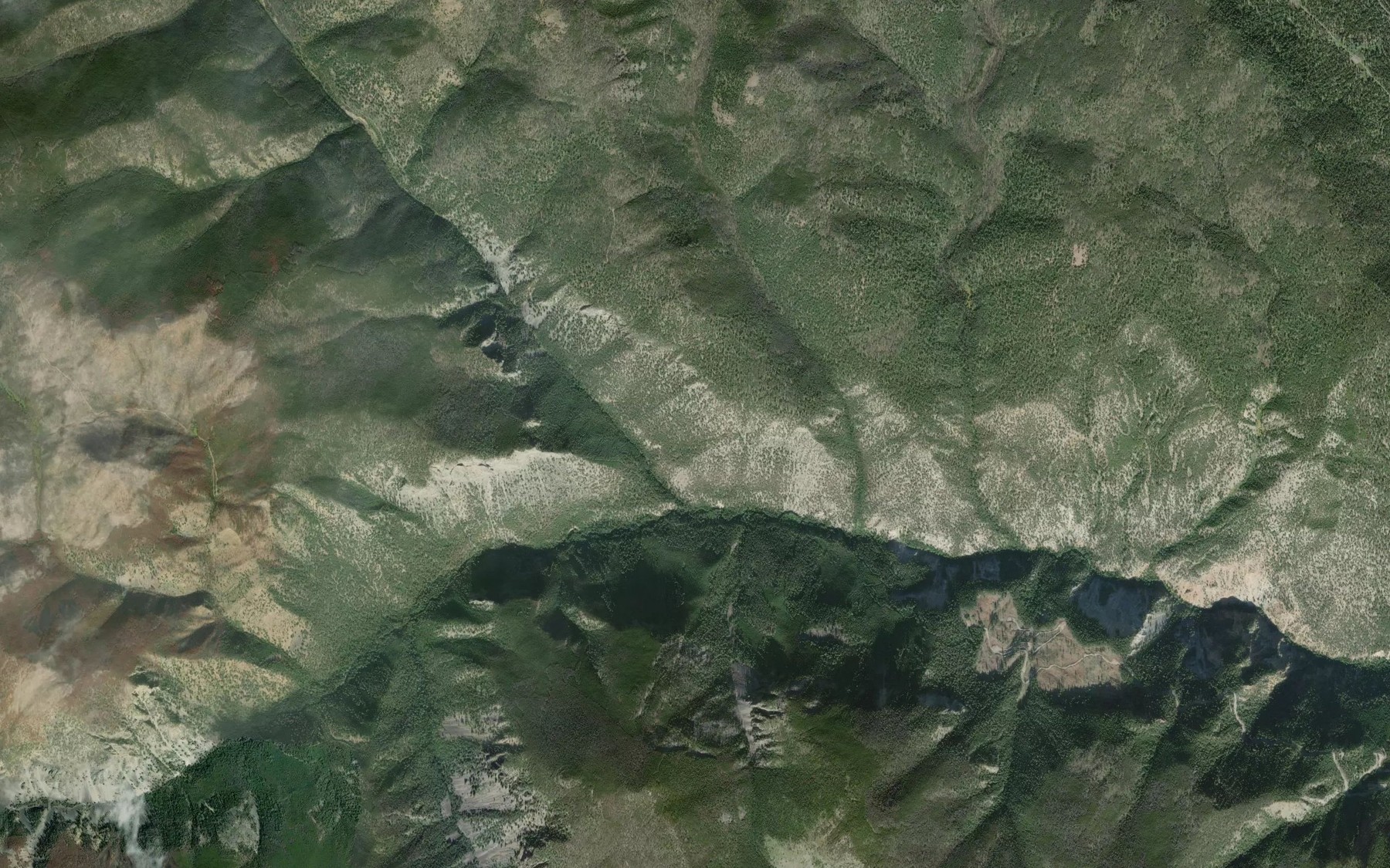 Satellite map of the Stirrup Creek