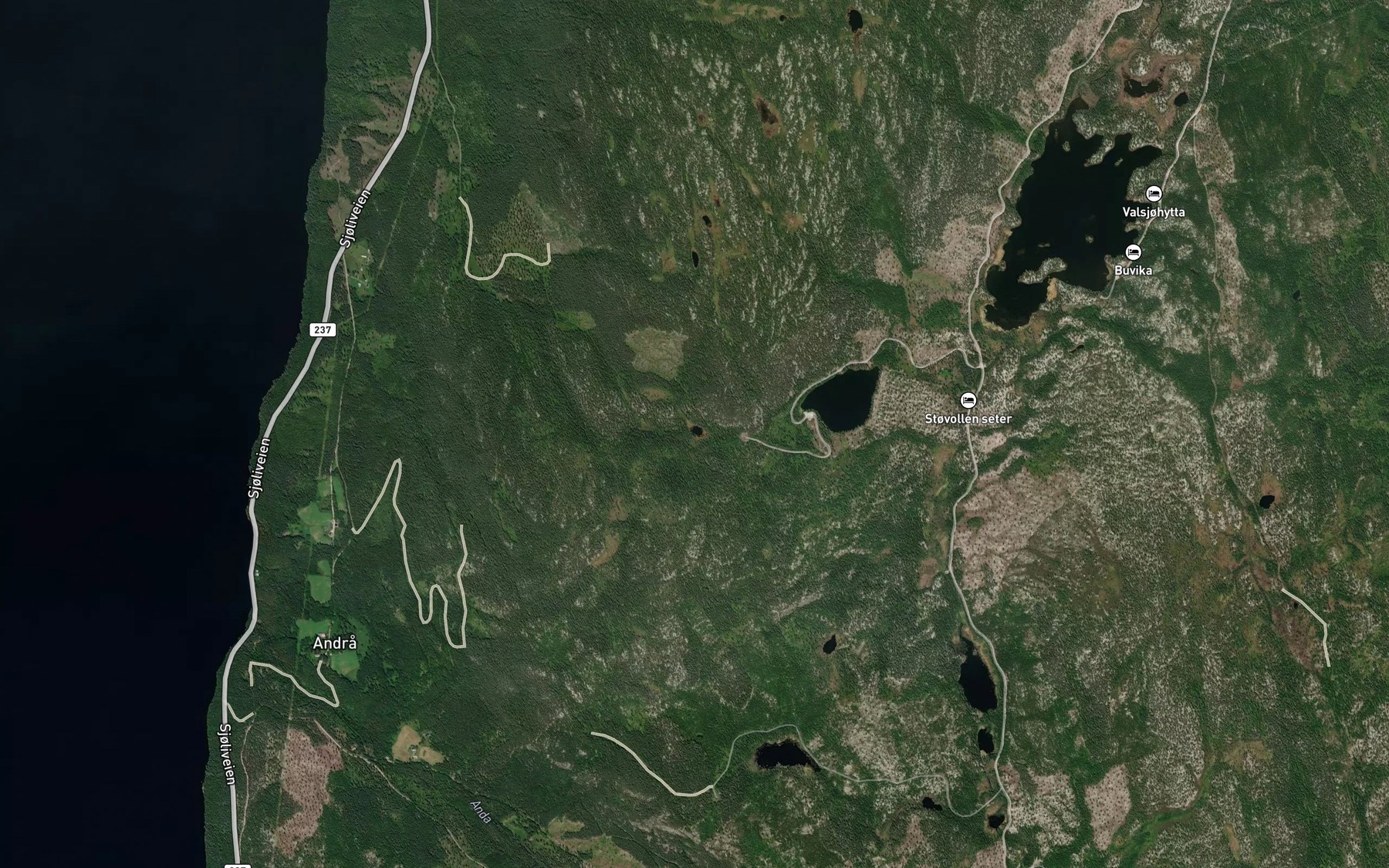 Satellite map of the Bjorntjorna