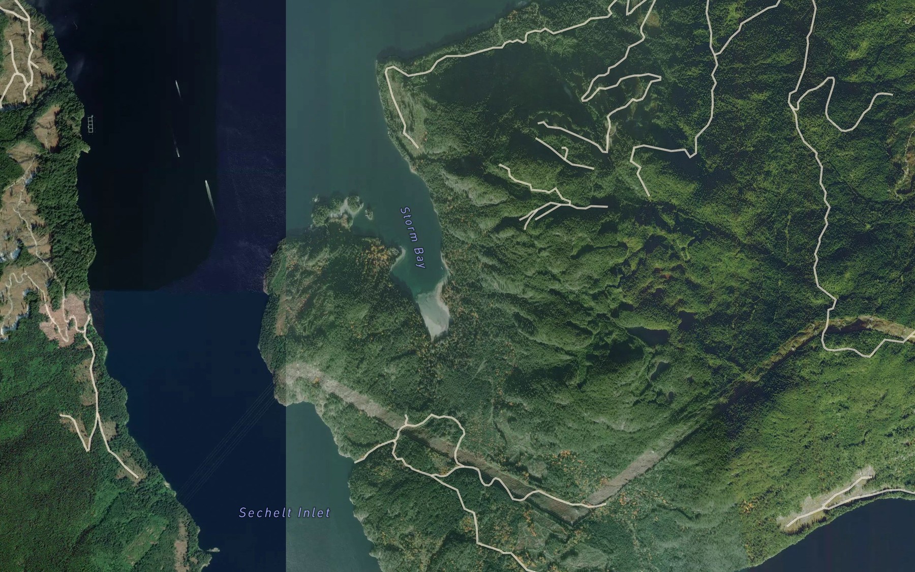 Satellite map of the Storm Creek