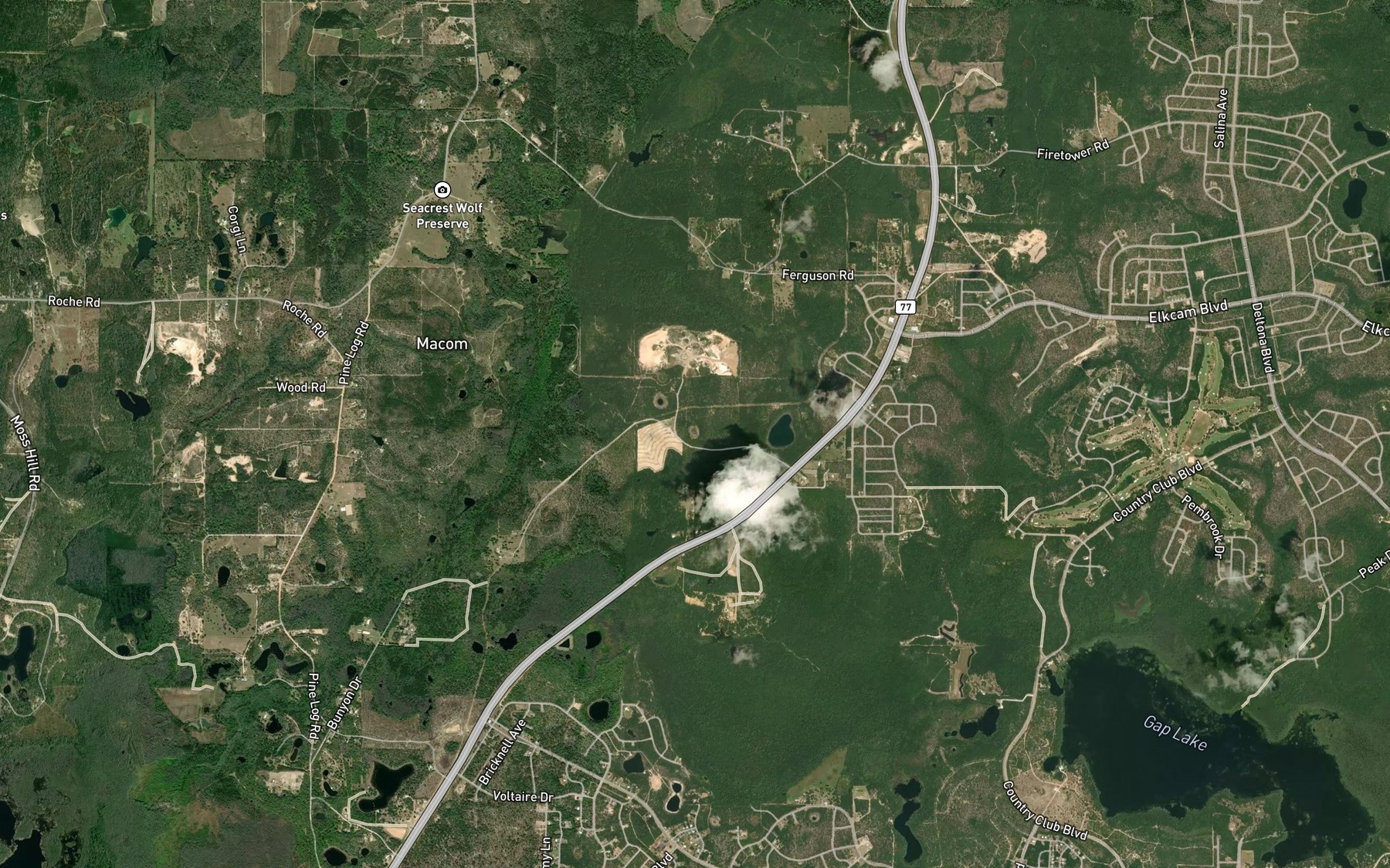 Satellite map of the Dog Hole