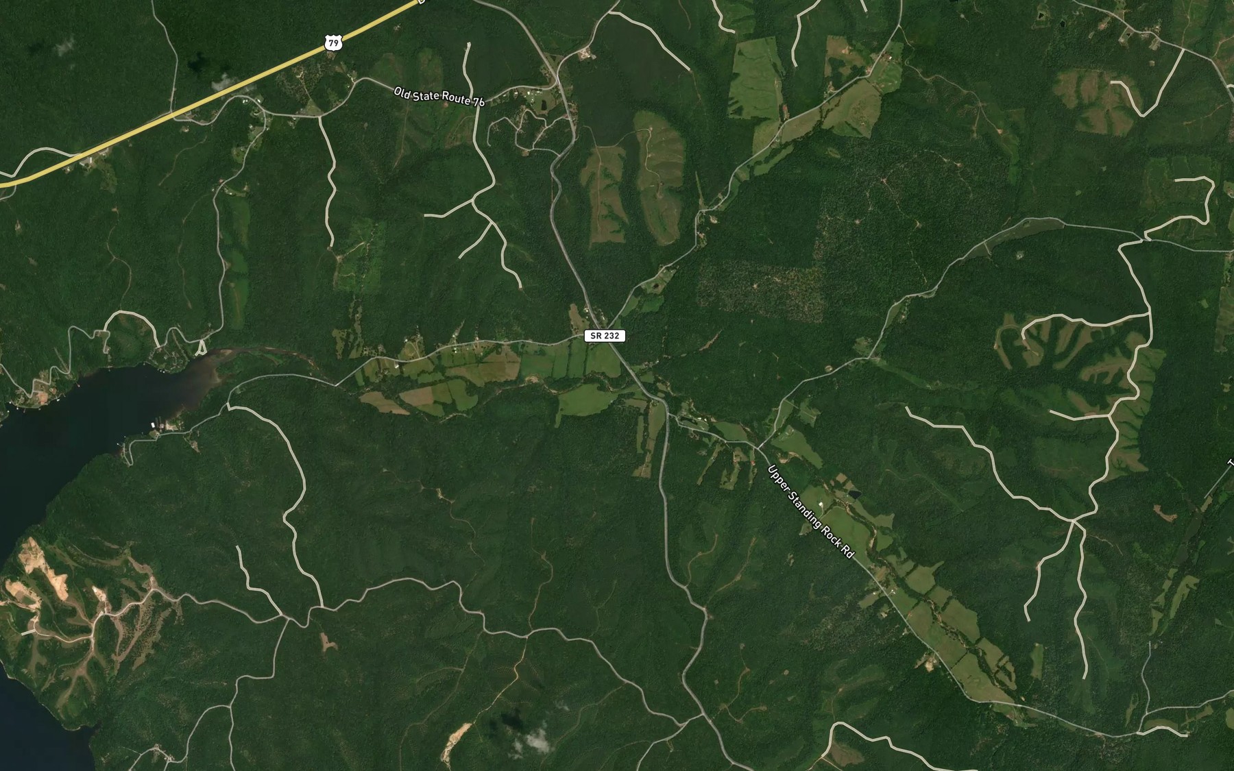 Satellite map of the Ribbon Branch