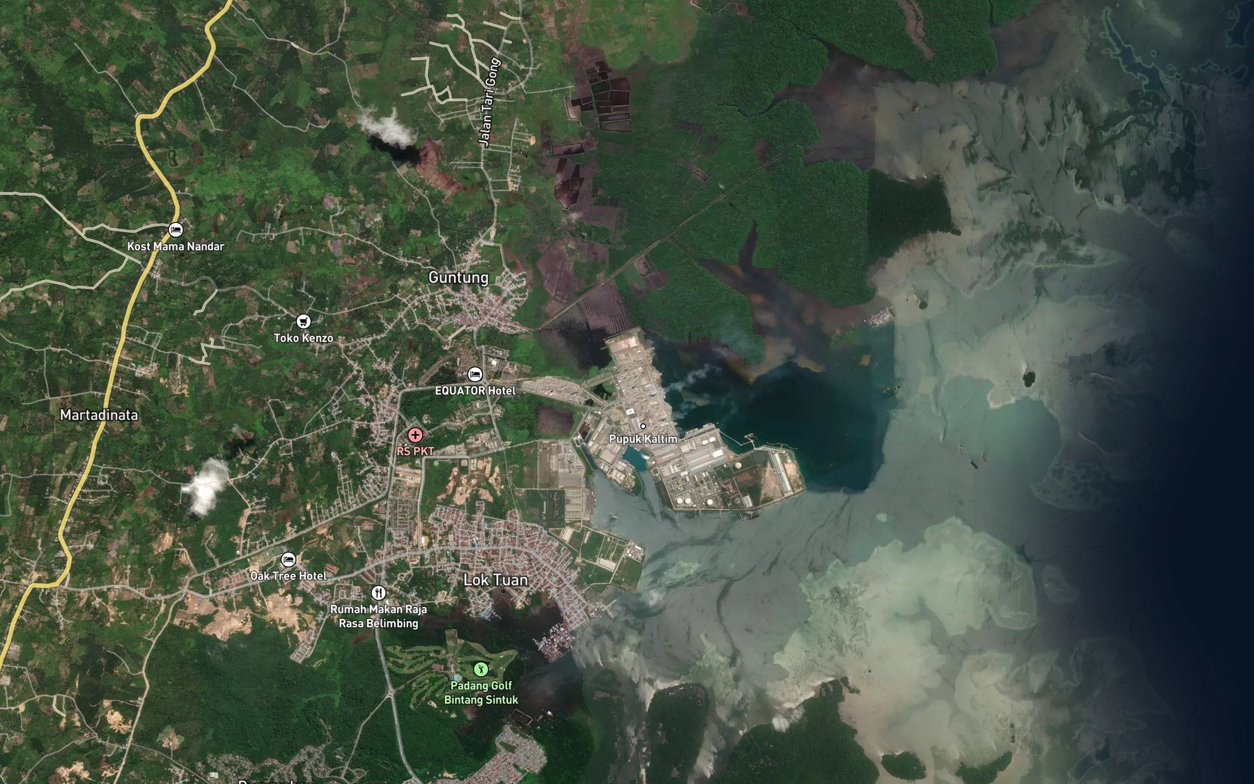 Satellite map of the Sungai Semputuk
