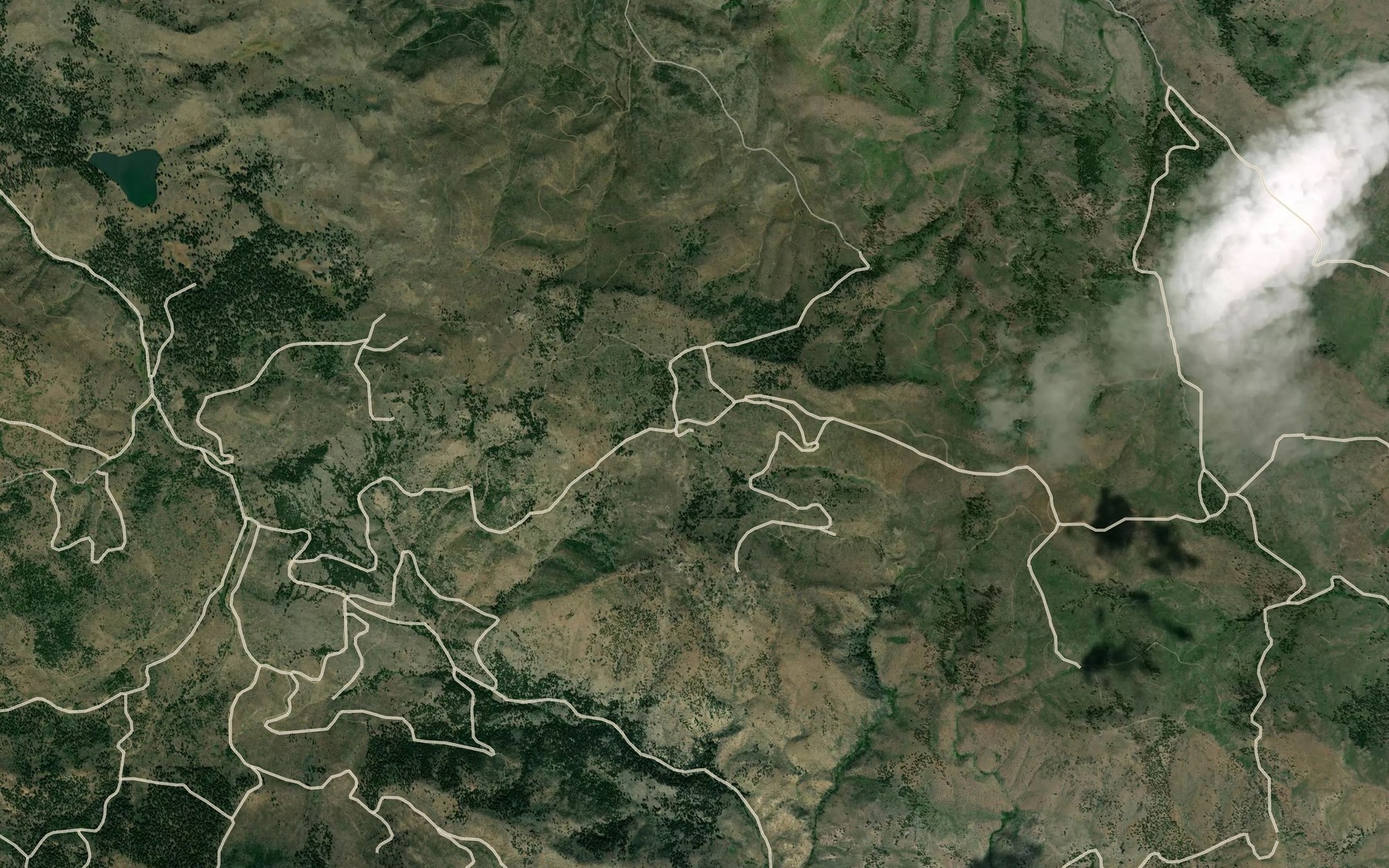 Satellite map of the Blue Spring