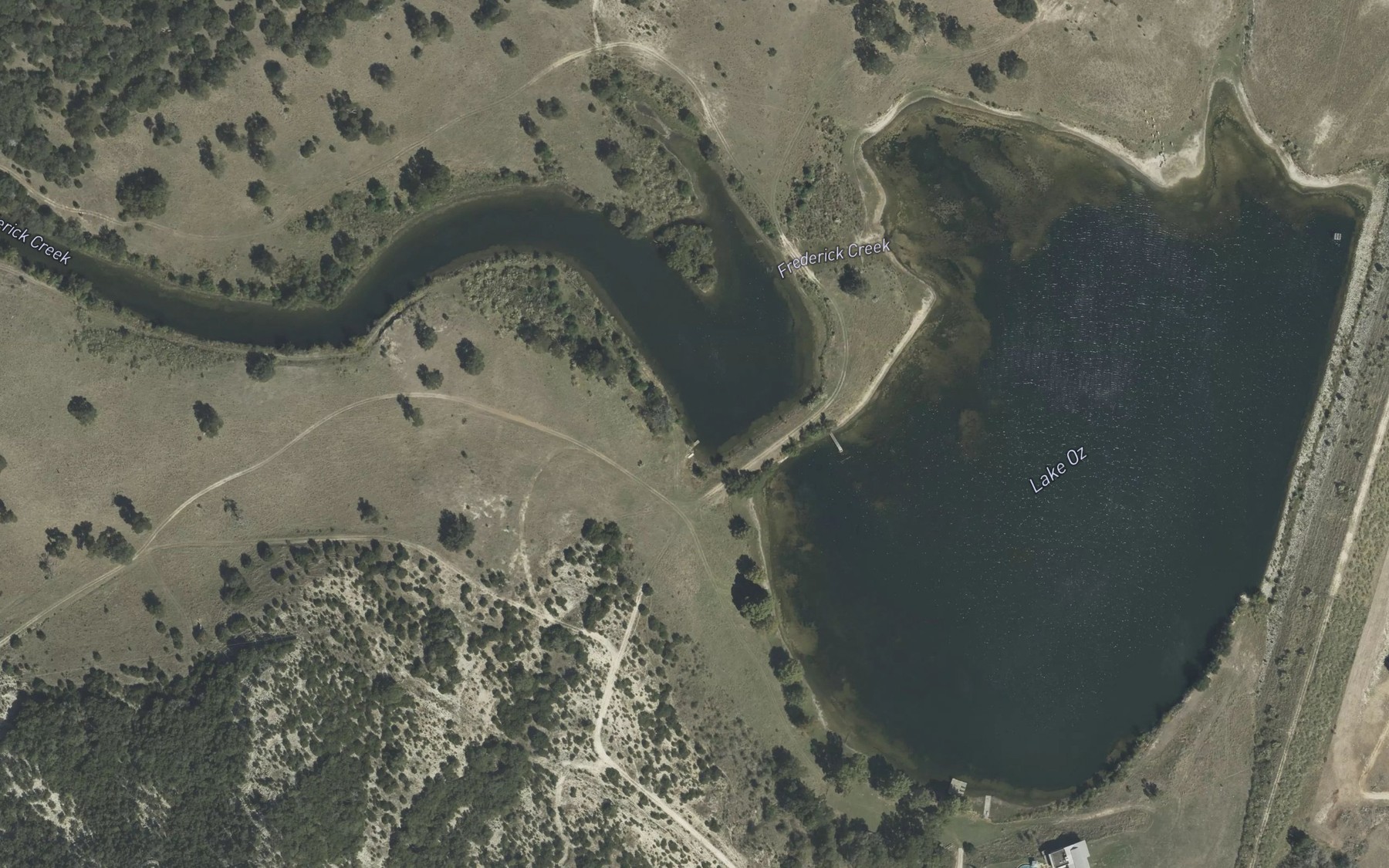 Satellite map of the Lake Oz